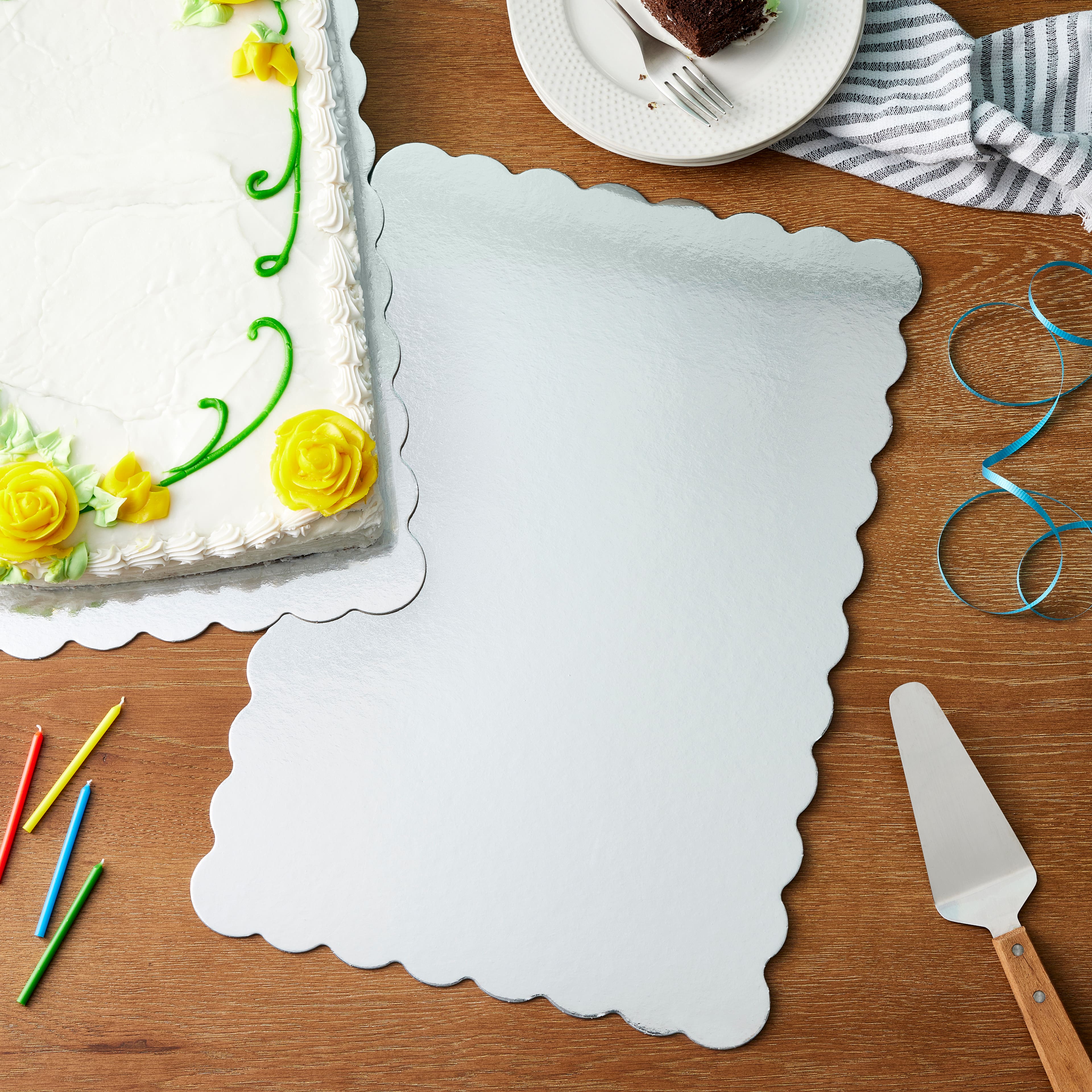 Silver Cake Platters by Makery®, 4ct.