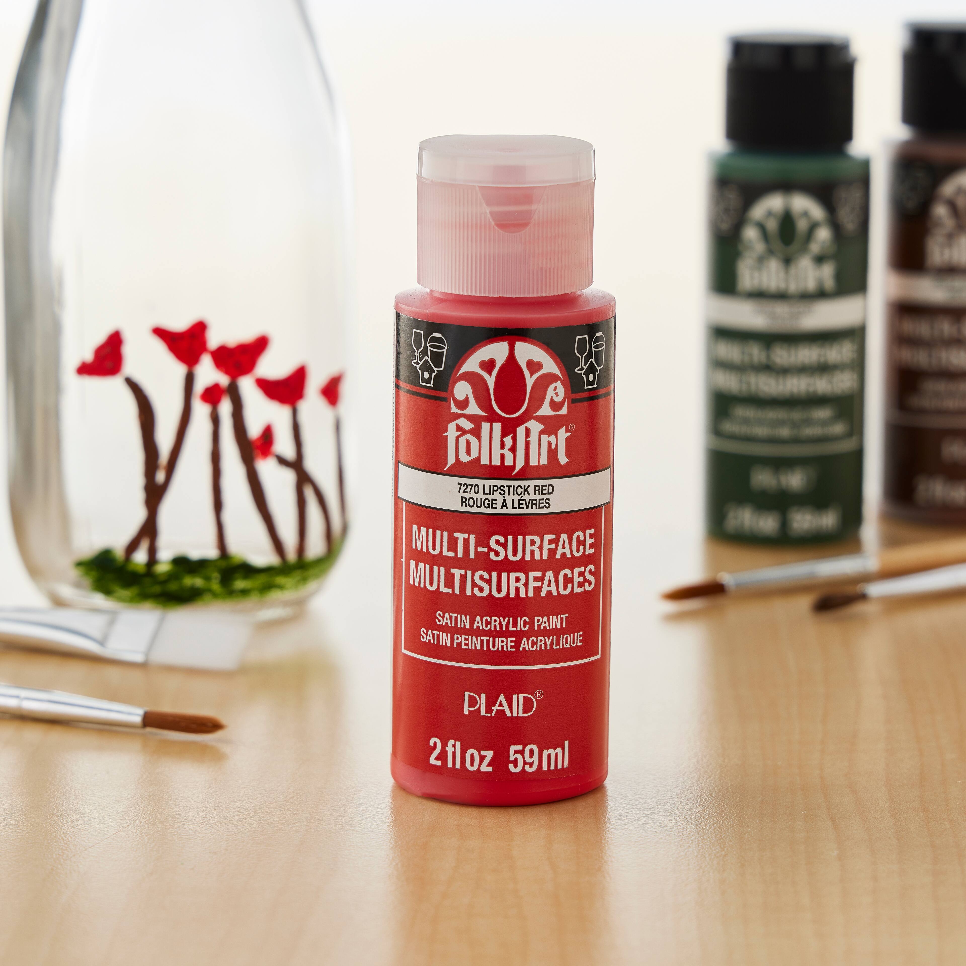 12 Pack: FolkArt® Multi-Surface Satin Acrylic Paint, 2oz.