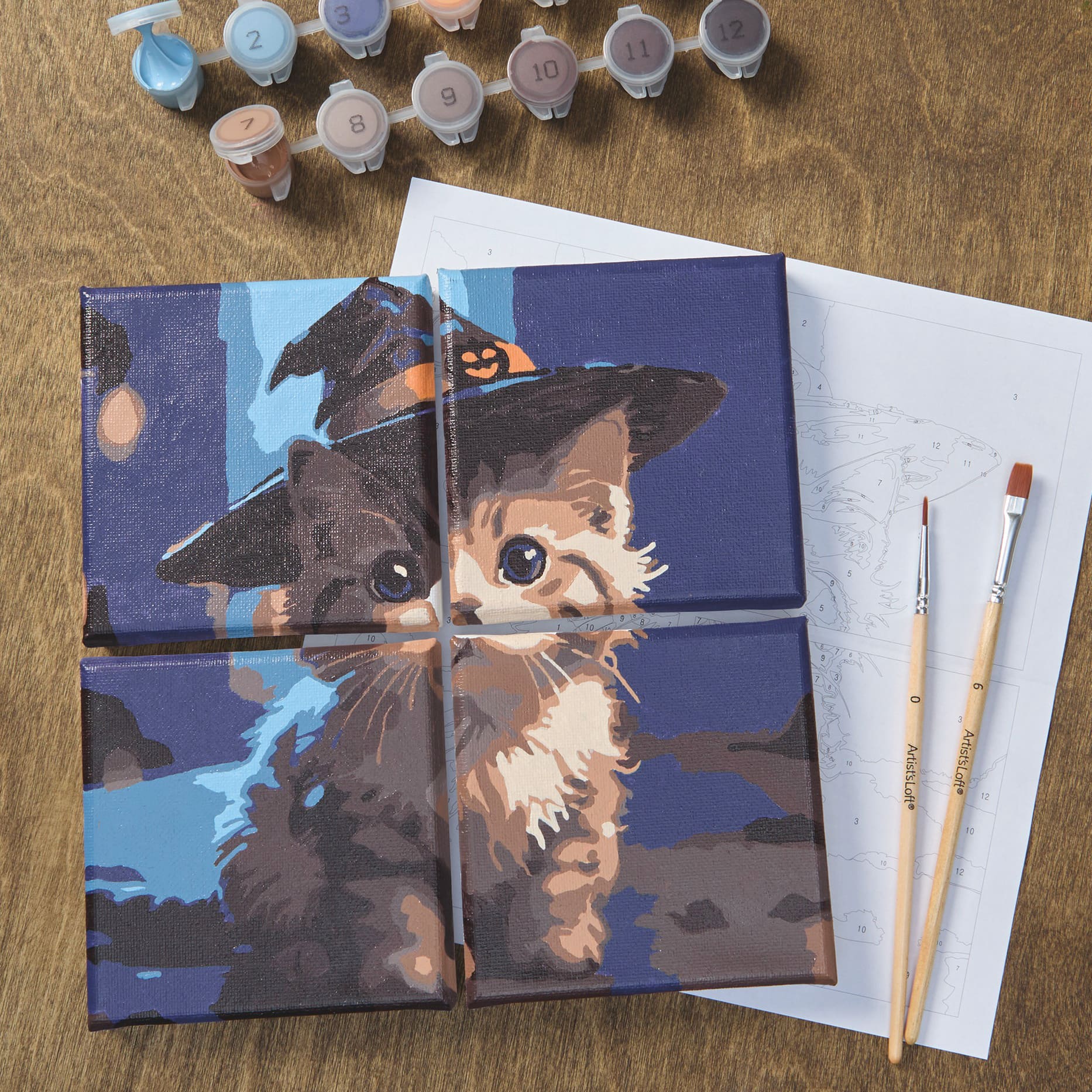 Witch Kitten Paint-by-Number Gallery Mini Kit by Artist's Loft®