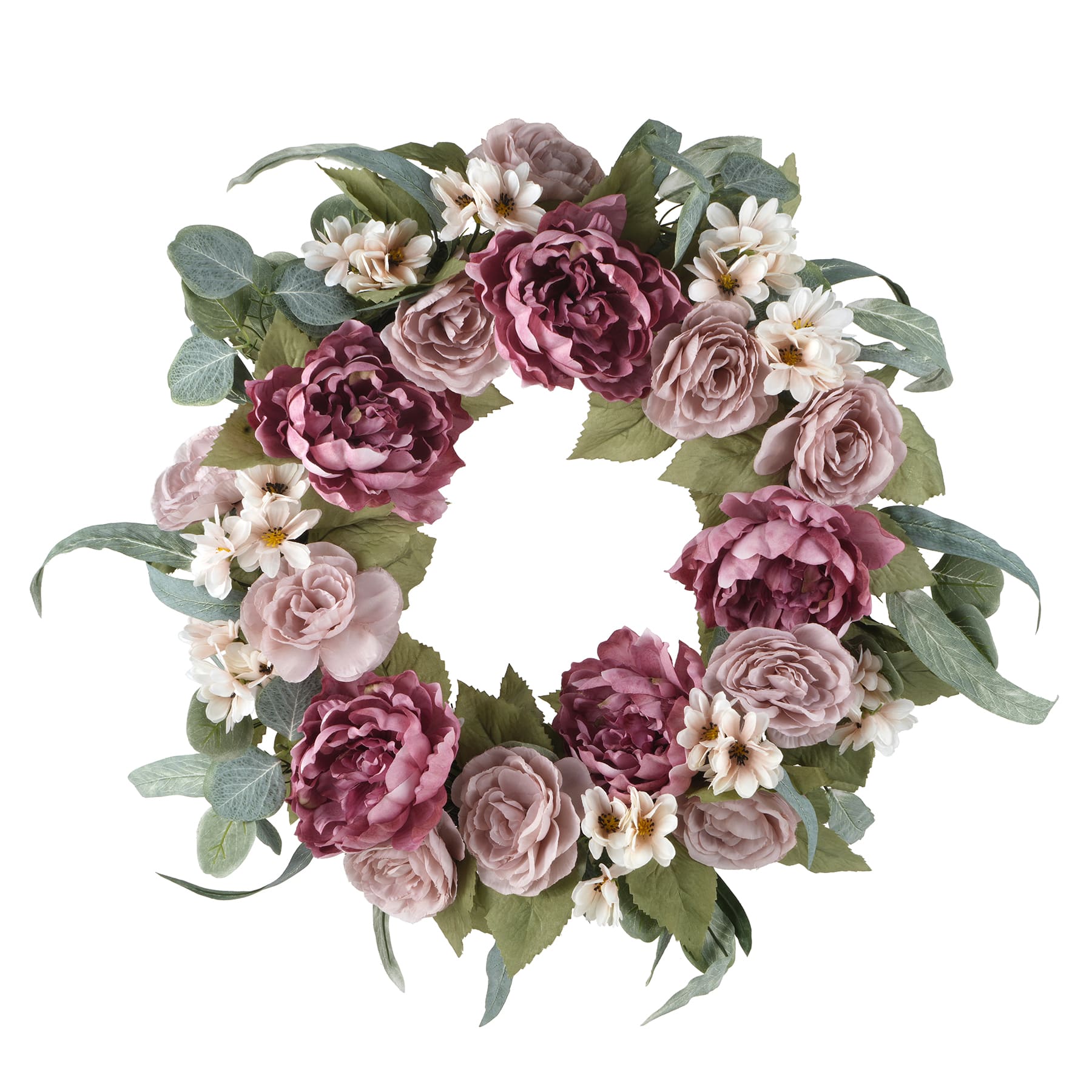 22" Pink Peony & Ranunculus Mix Wreath by Ashland®