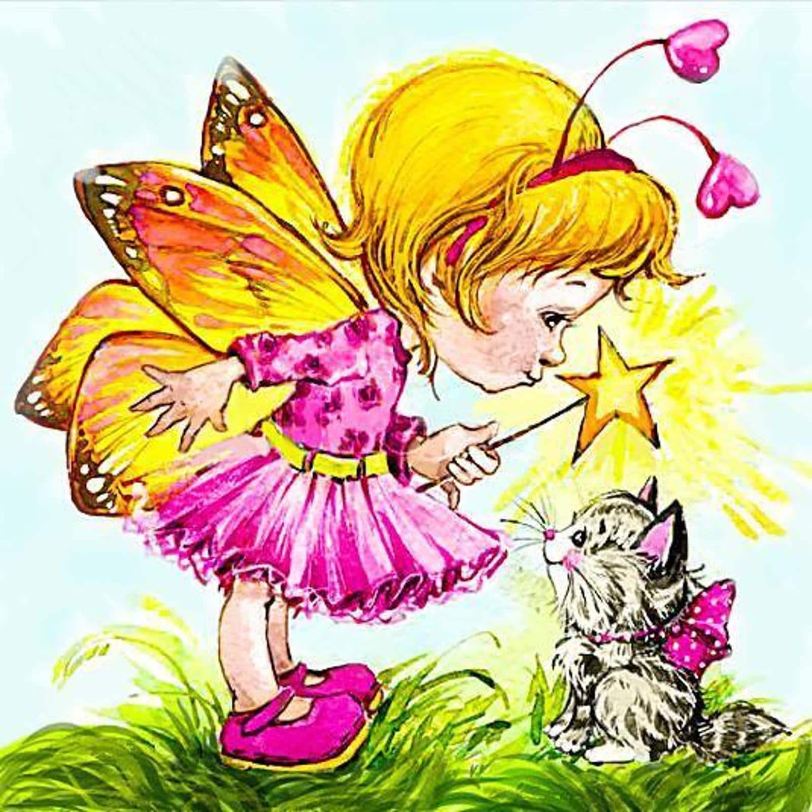 Crafting Spark Fairy with Kitten Diamond Painting Kit