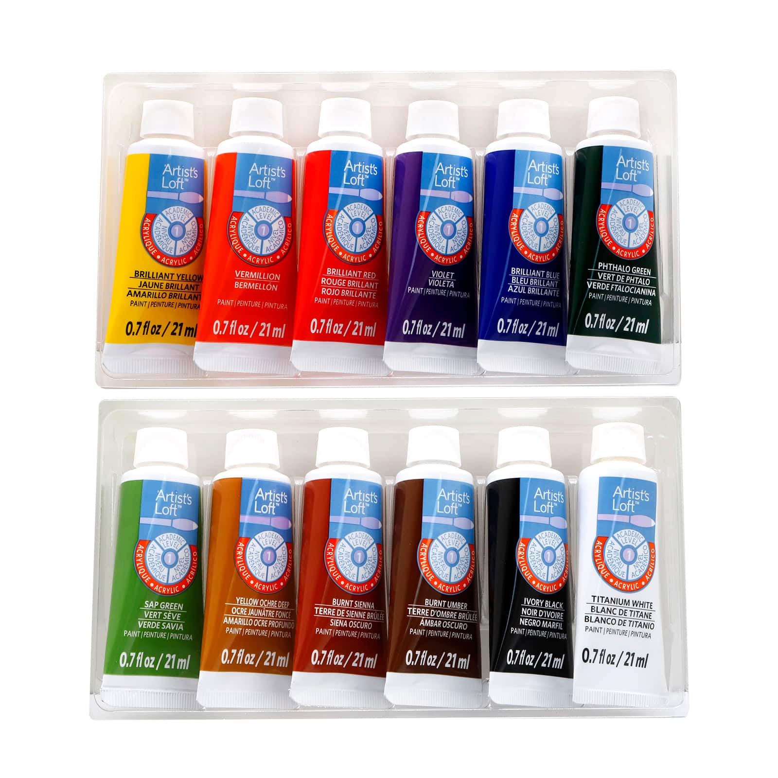 16 Pack: 12 ct. (192 total) Basics Acrylic Paints by Artist's Loft™