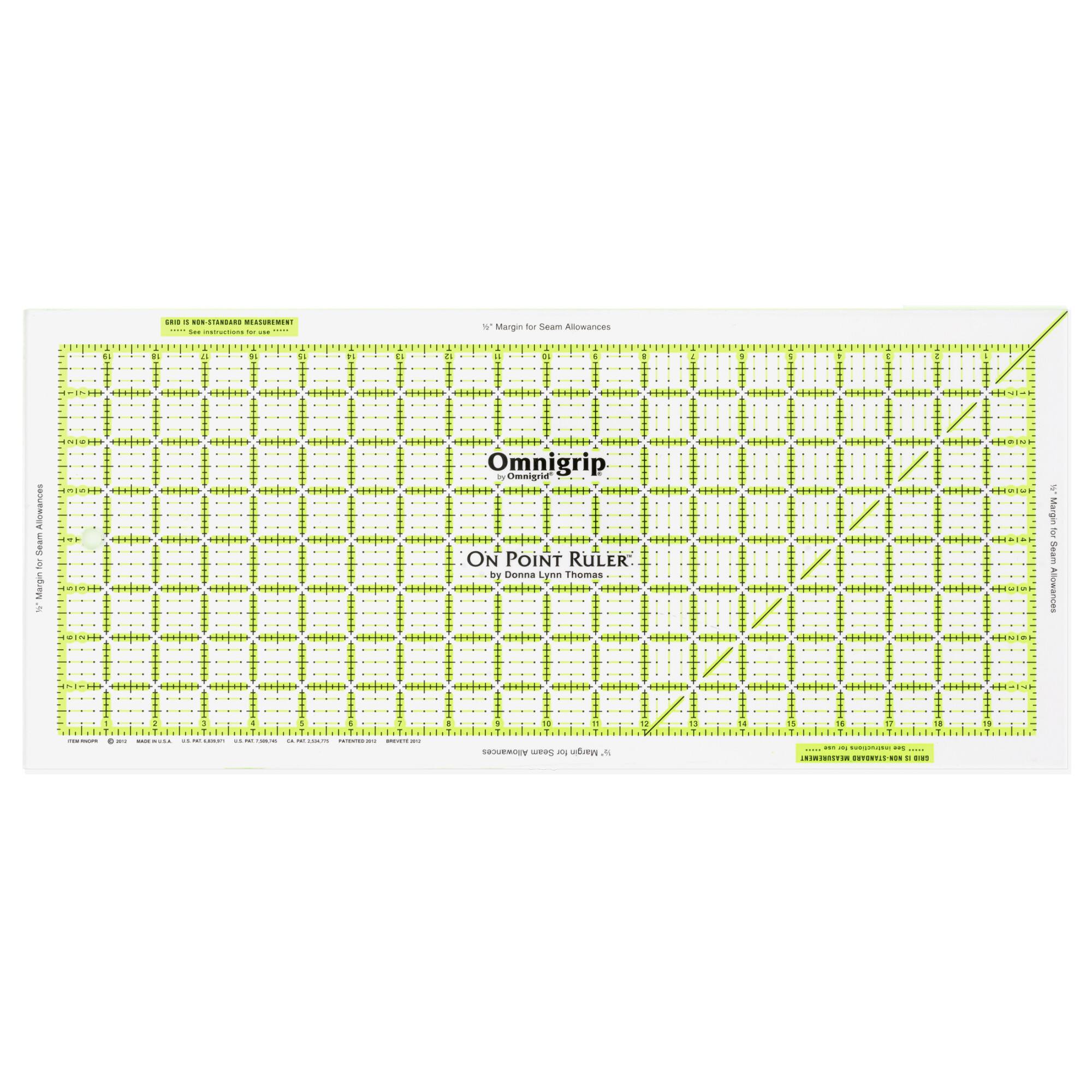 Omnigrip® by Omnigrid® On Point Quilters Ruler