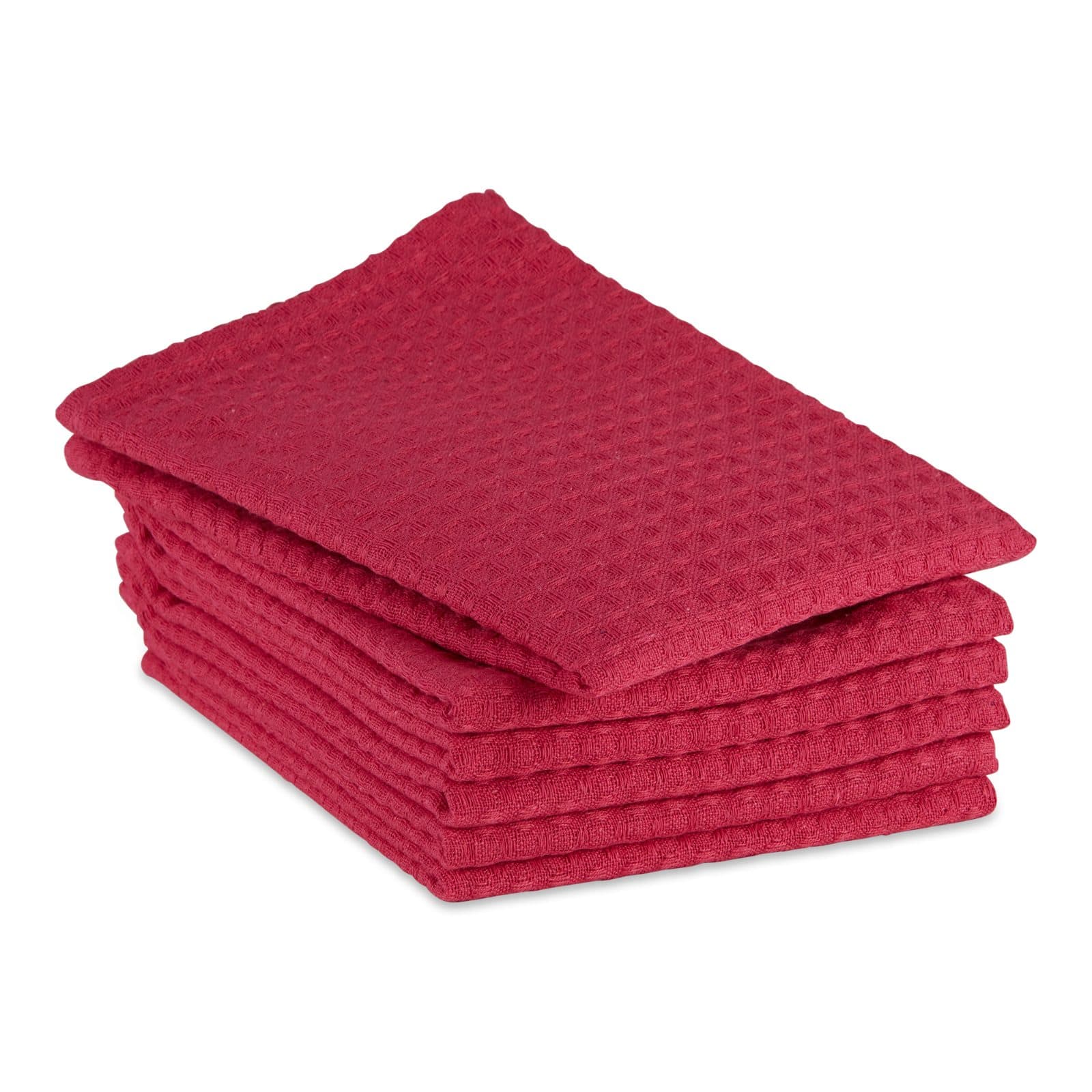 DII® Pink Recycled Cotton Waffle Dish Towels, 6ct.