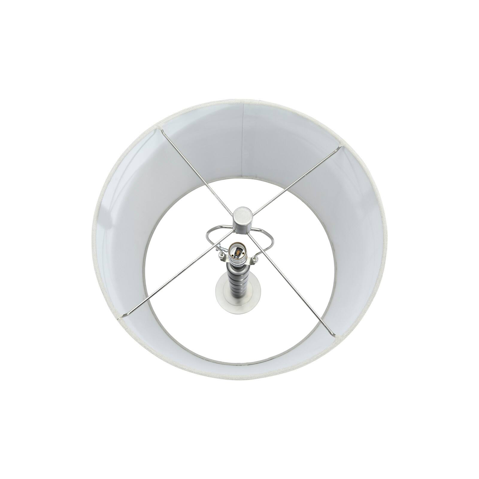 Hello Honey® 28.7" Faceted Aged Pewter Metal Column Table Lamp