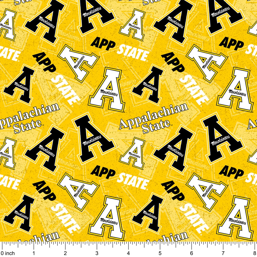 NCAA Appalachian State University Tone-on-Tone Cotton Fabric