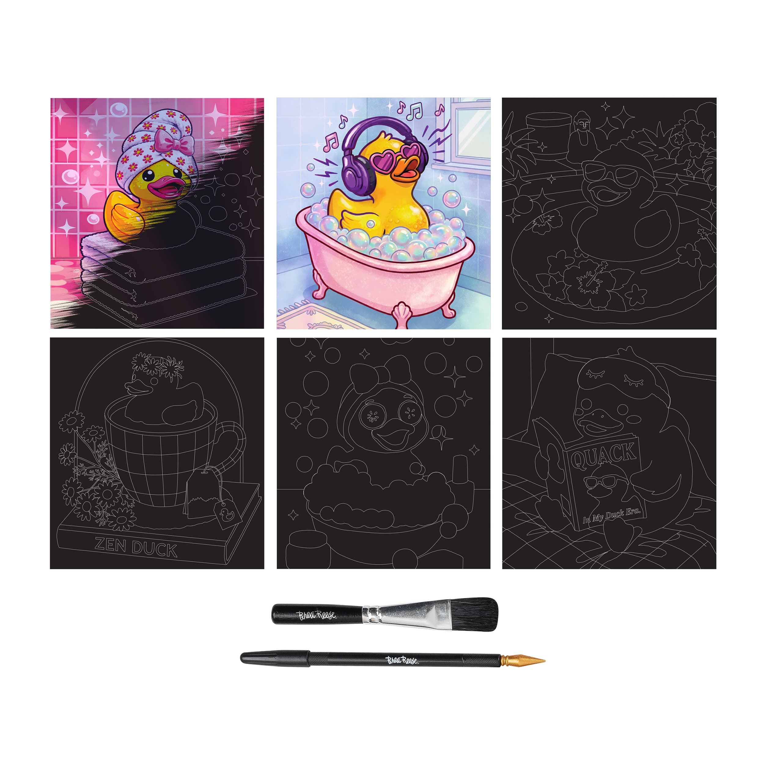 Vivid by Brea Reese® Rubber Ducky Scratch Art Paper Pad