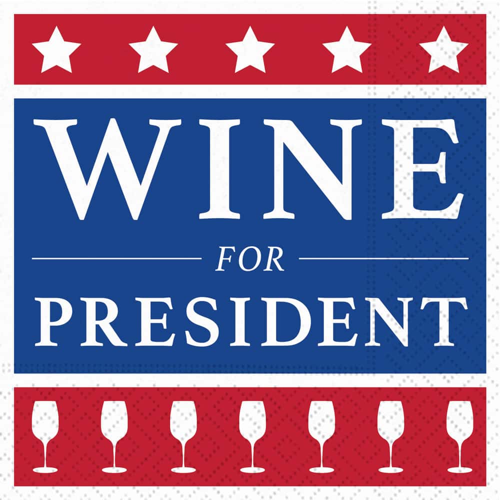 JAM Paper Wine For President Cocktail Napkins, 40ct.