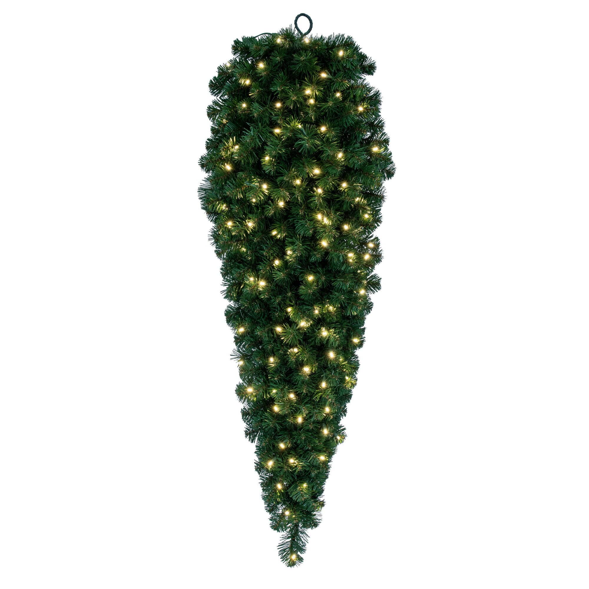 Vickerman 48" Grand Teton Christmas Teardrop with100 Warm White LED Lights", One Size, Green