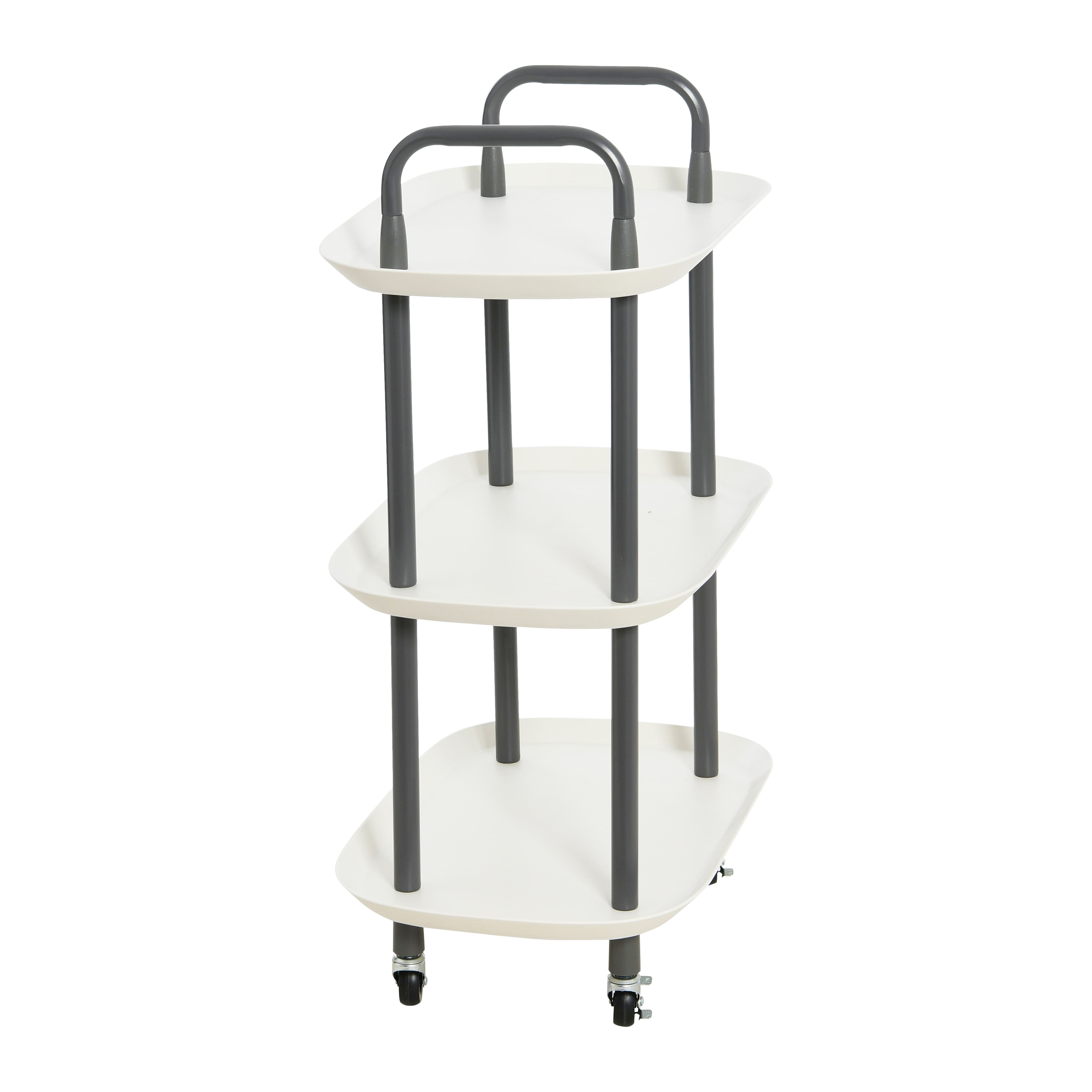 Hello Honey® Main + Mesa™ 3-Tier Modern Plastic and Metal Trolley