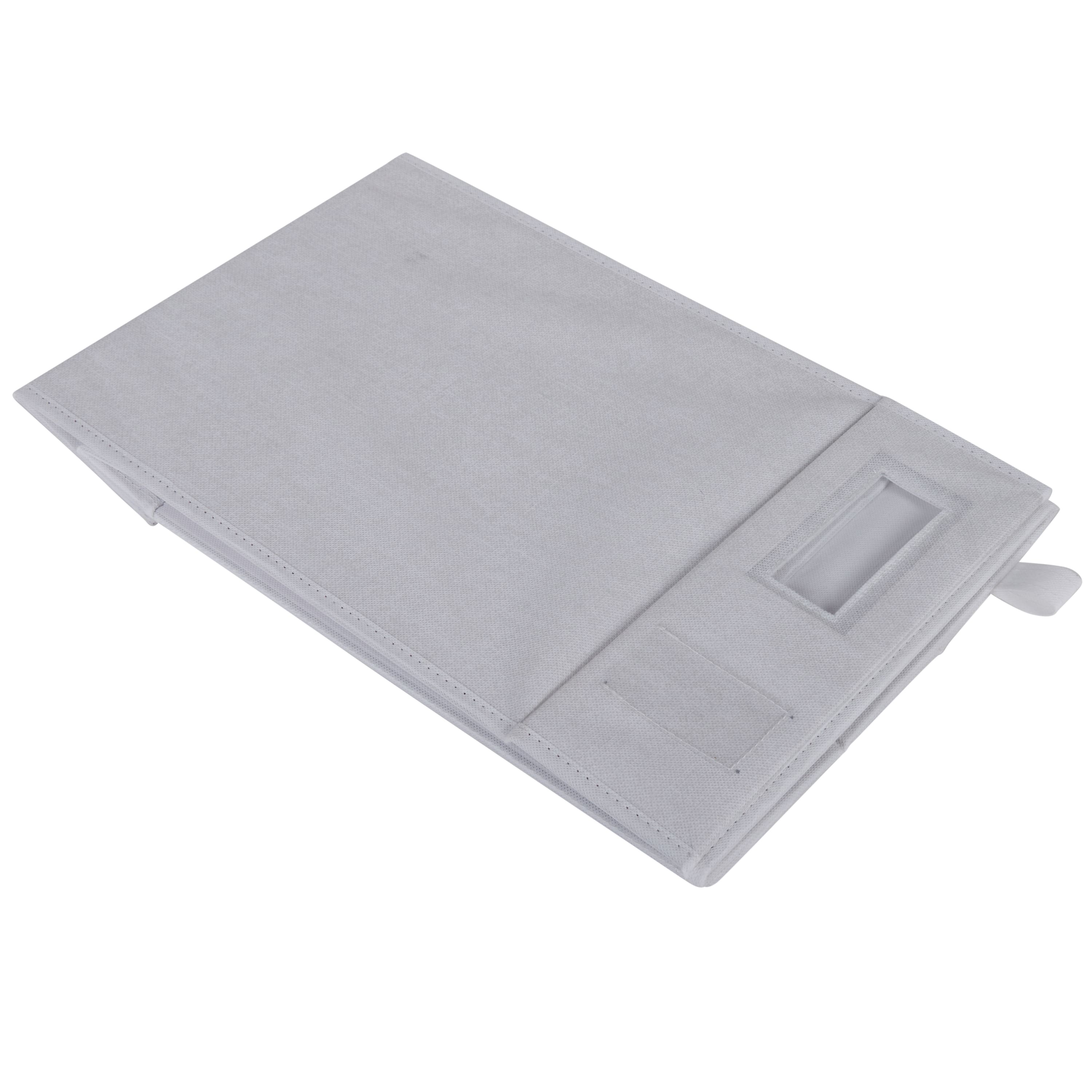 Organize It All 15" White Foldable Linen Closet Organizer