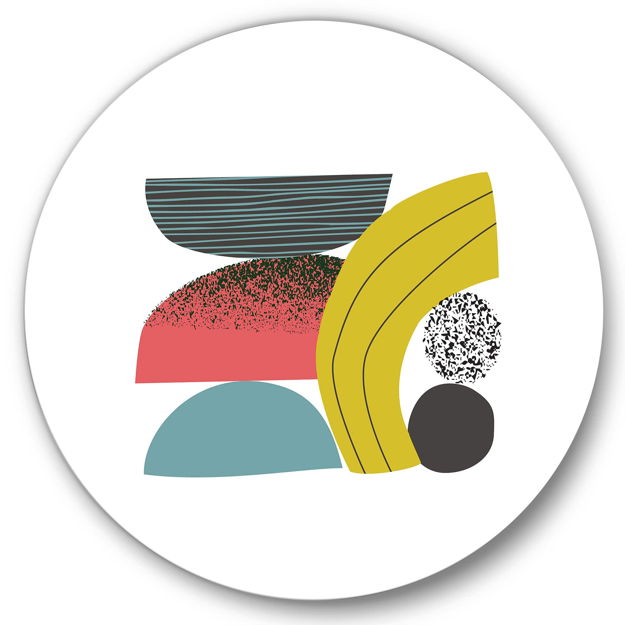 Designart - Colorful Geometric Abstract Art Collage II