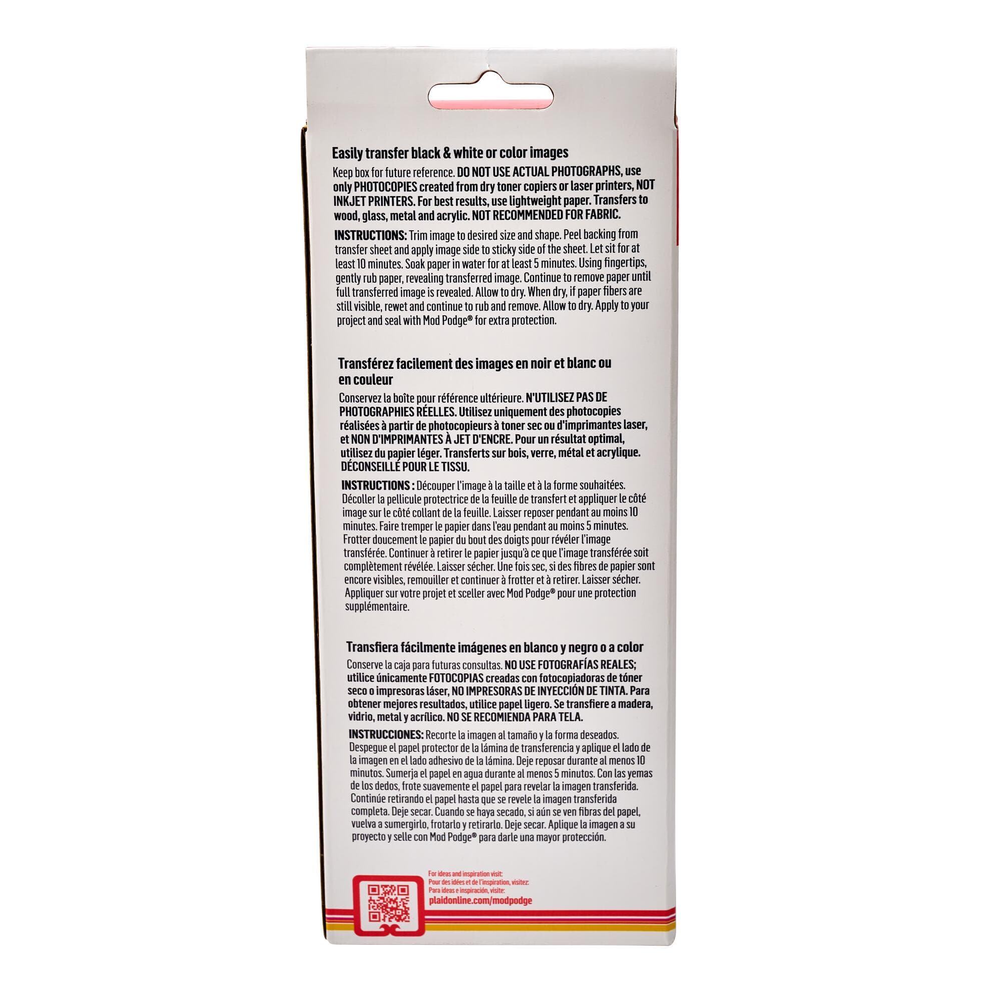 Mod Podge® Image Transfer Sheets, 6 Sheets