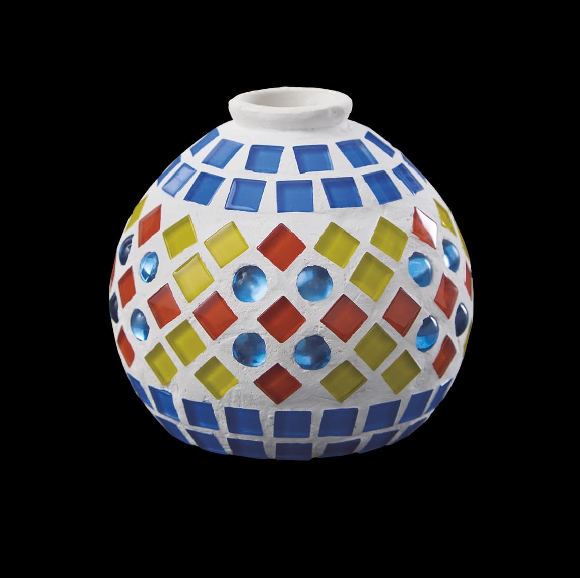 Blue, Red & Yellow Mosaic Vase Kit by Make Market®