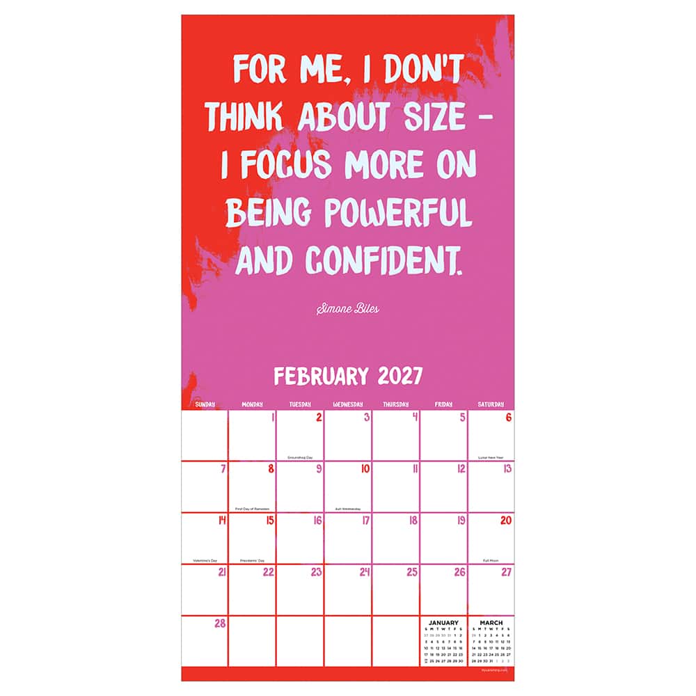 2027 Play Like A Girl Wall Calendar