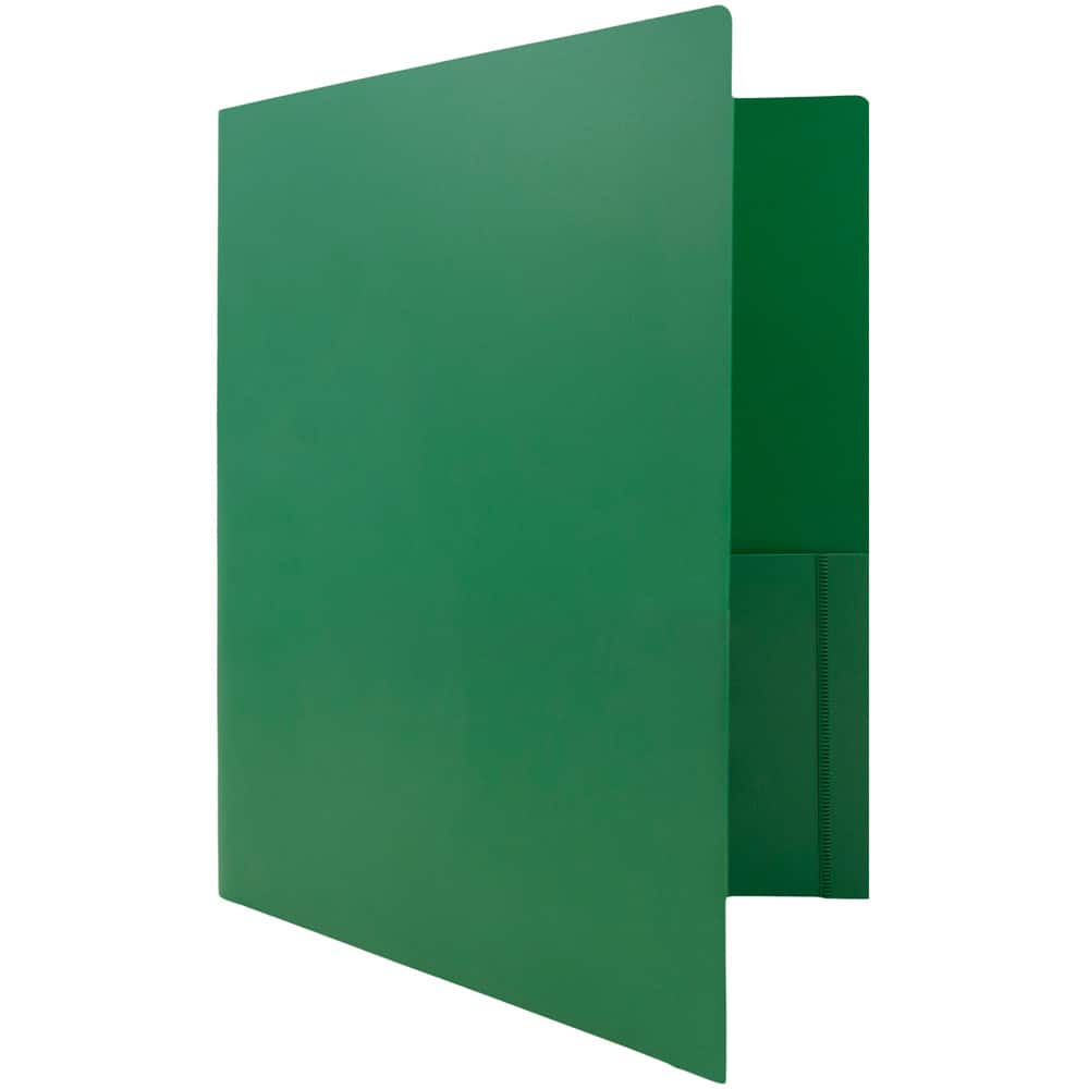 JAM Paper Heavy Duty Plastic 2-Pocket Folders, 6ct.