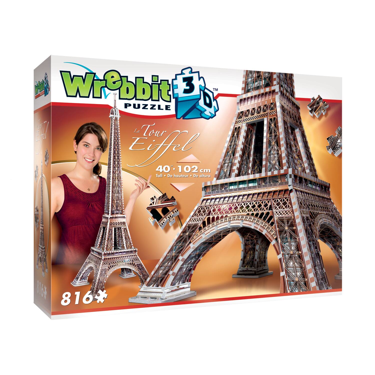 Wrebbit 3D Puzzle™ Eiffel Tower 816 Piece Puzzle