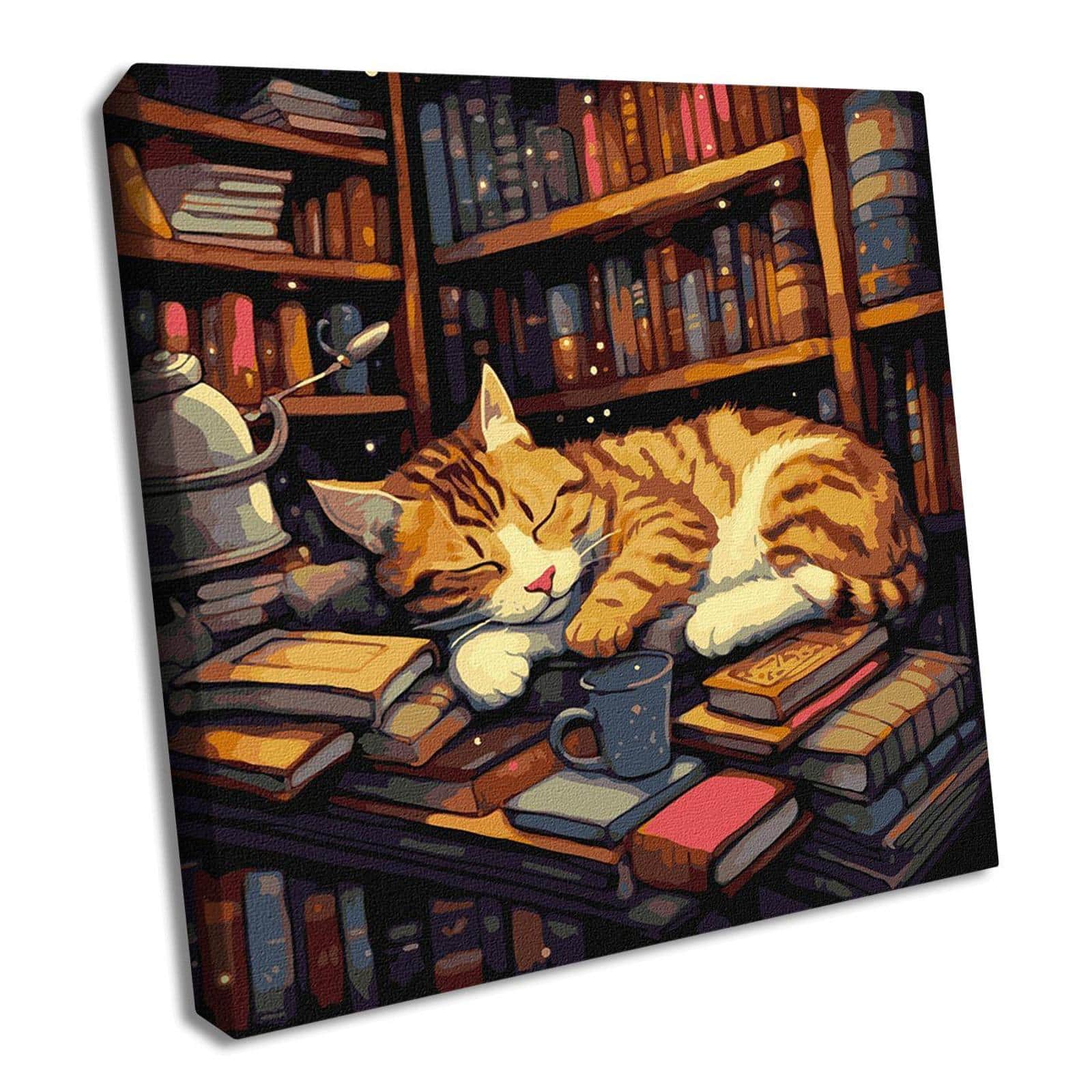 Ideyka Fluffy Book Lover Painting by Numbers Kit