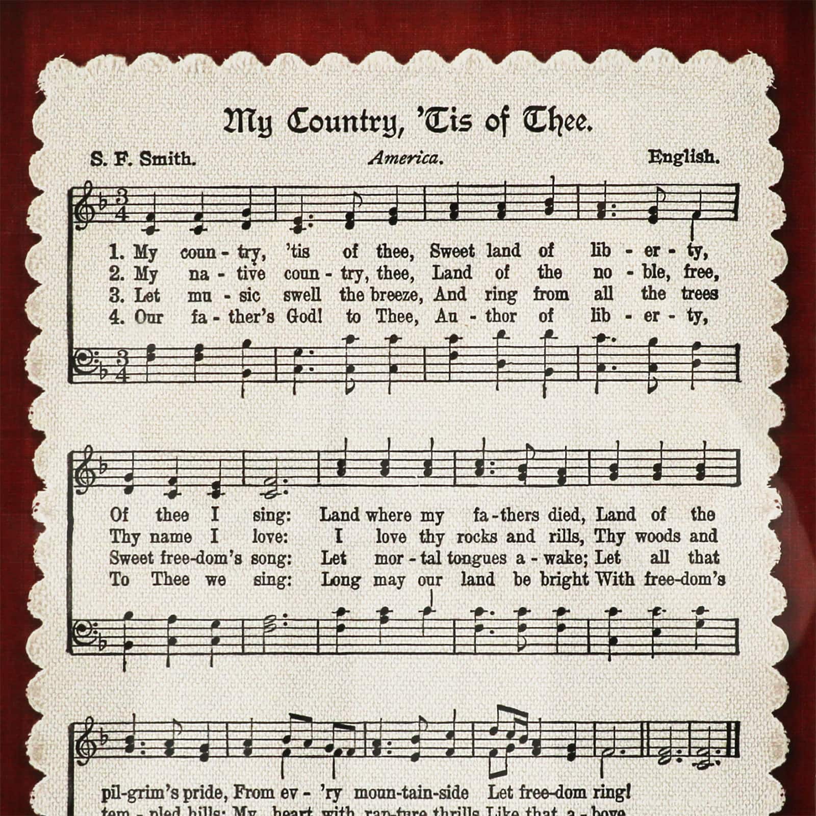 Red, White & Blue 11" My Country 'Tis of Thee Music Wall Décor by Celebrate It™