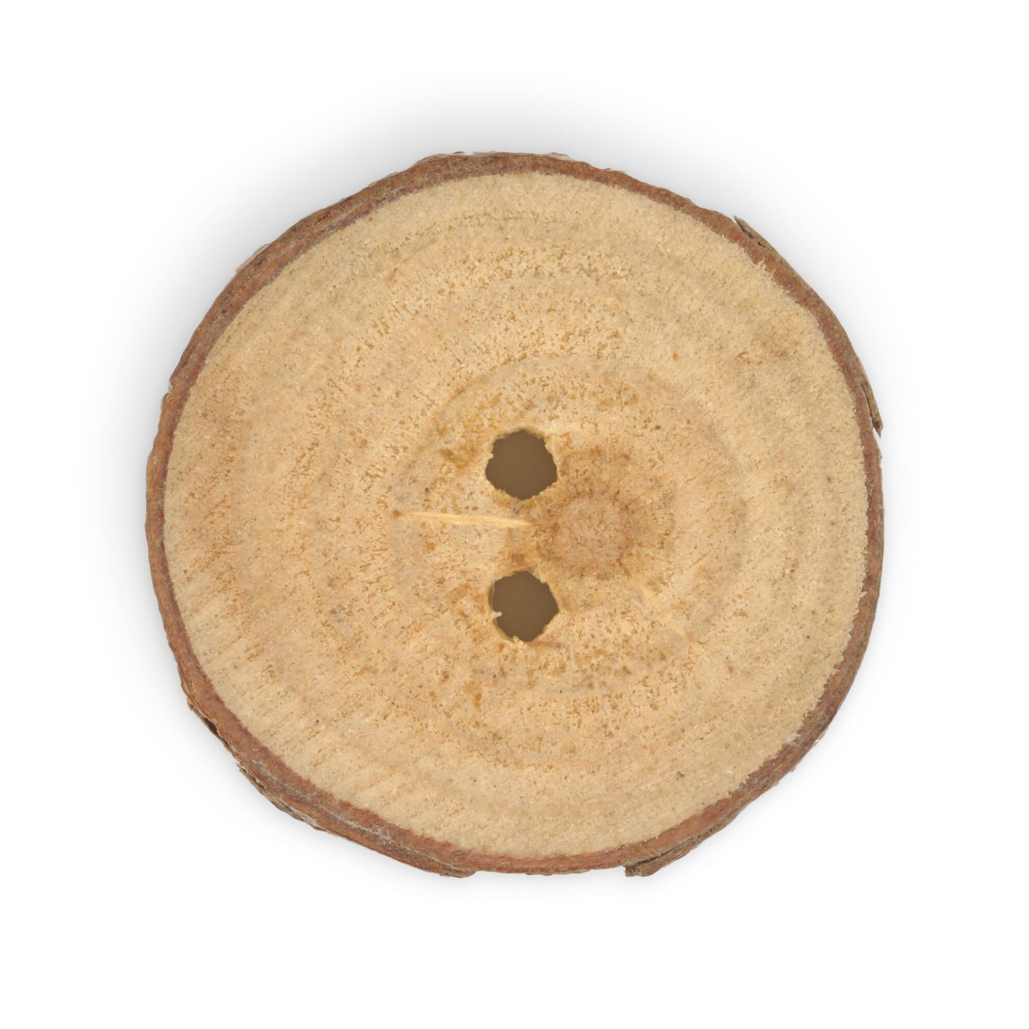 Dritz® 30mm Light Brown Sustainable Wood Grain Round Button, 3ct.