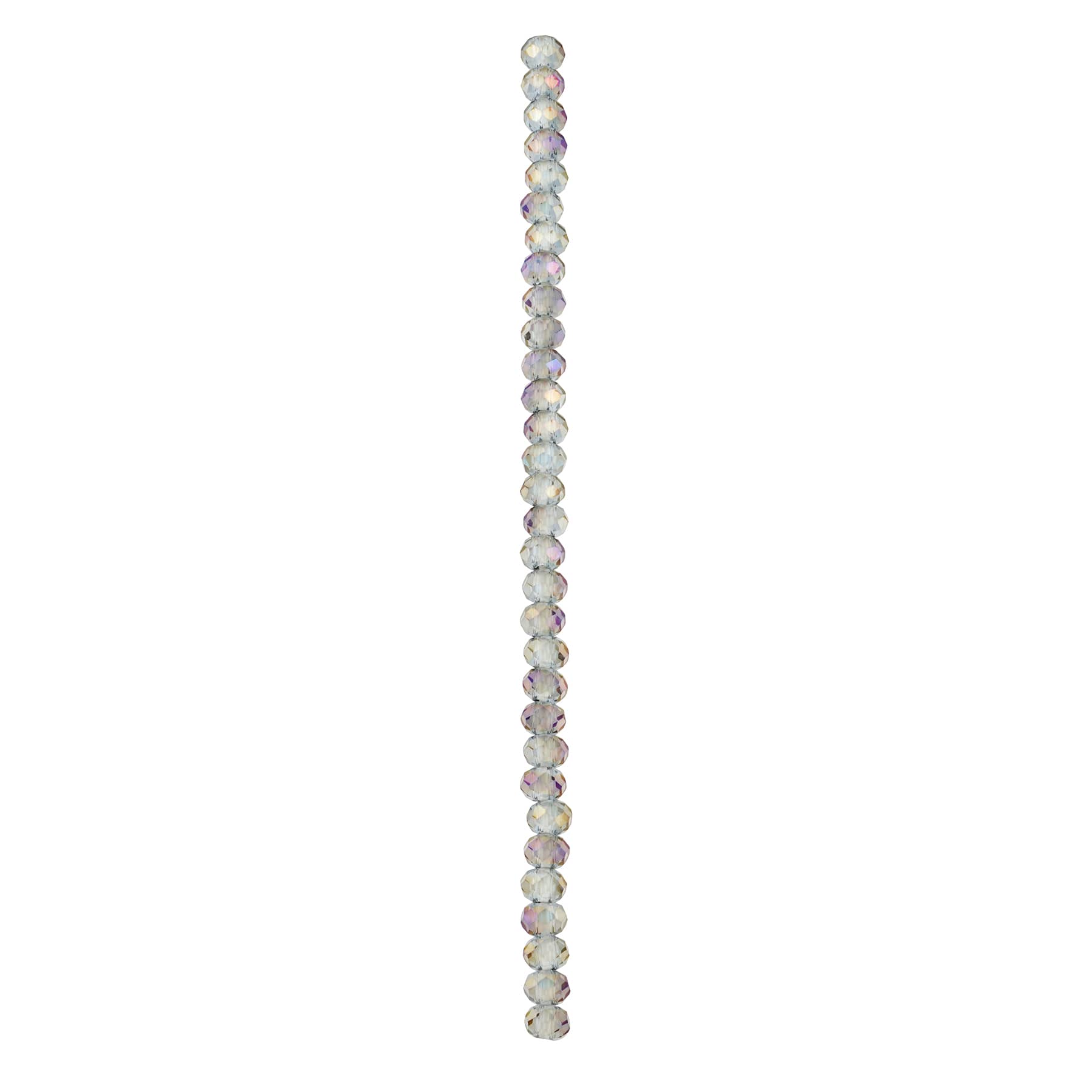 12 Pack: Gray Large Hole Faceted Glass Rondelle Beads by Bead Landing™