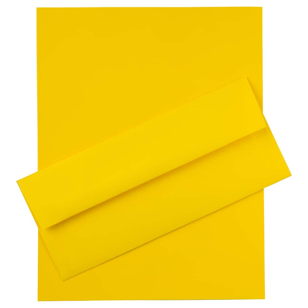 JAM Paper 8.5" x 11" Letter Paper & Envelopes #10 Business Stationery Set, 100ct.