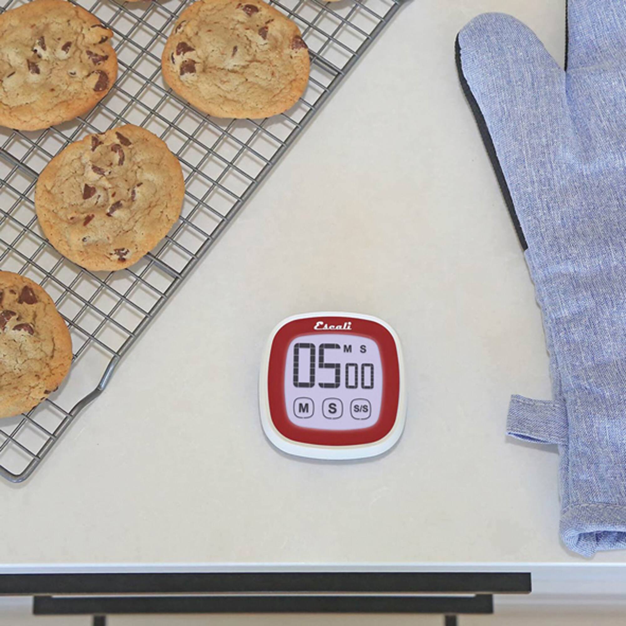 Escali Red Touch Screen Digital Timer