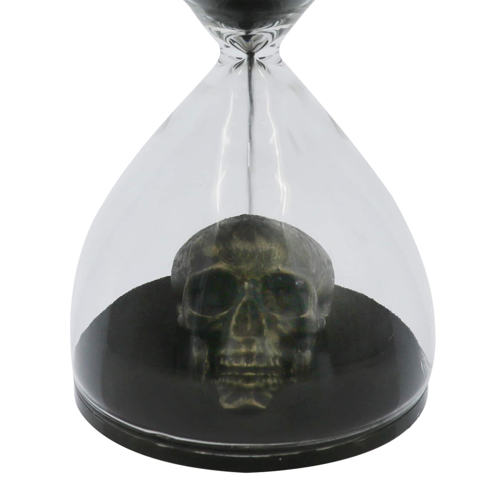 6.5" Antique Gold Skull Hourglass Tabletop Décor by Ashland®