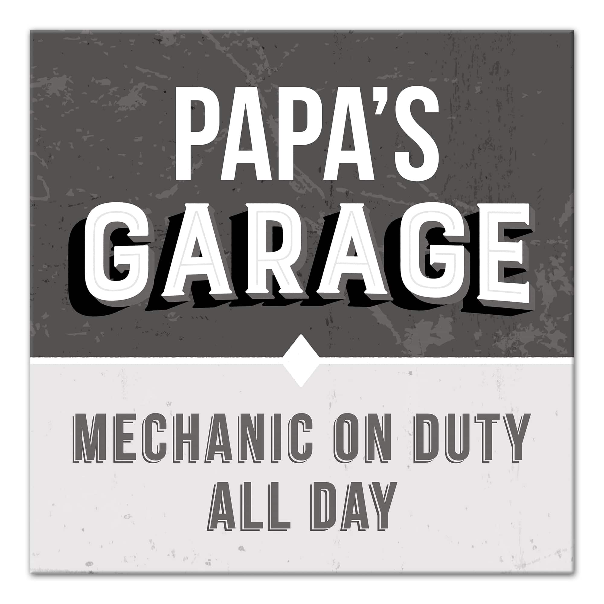 Papa's Garage Canvas Wall Art