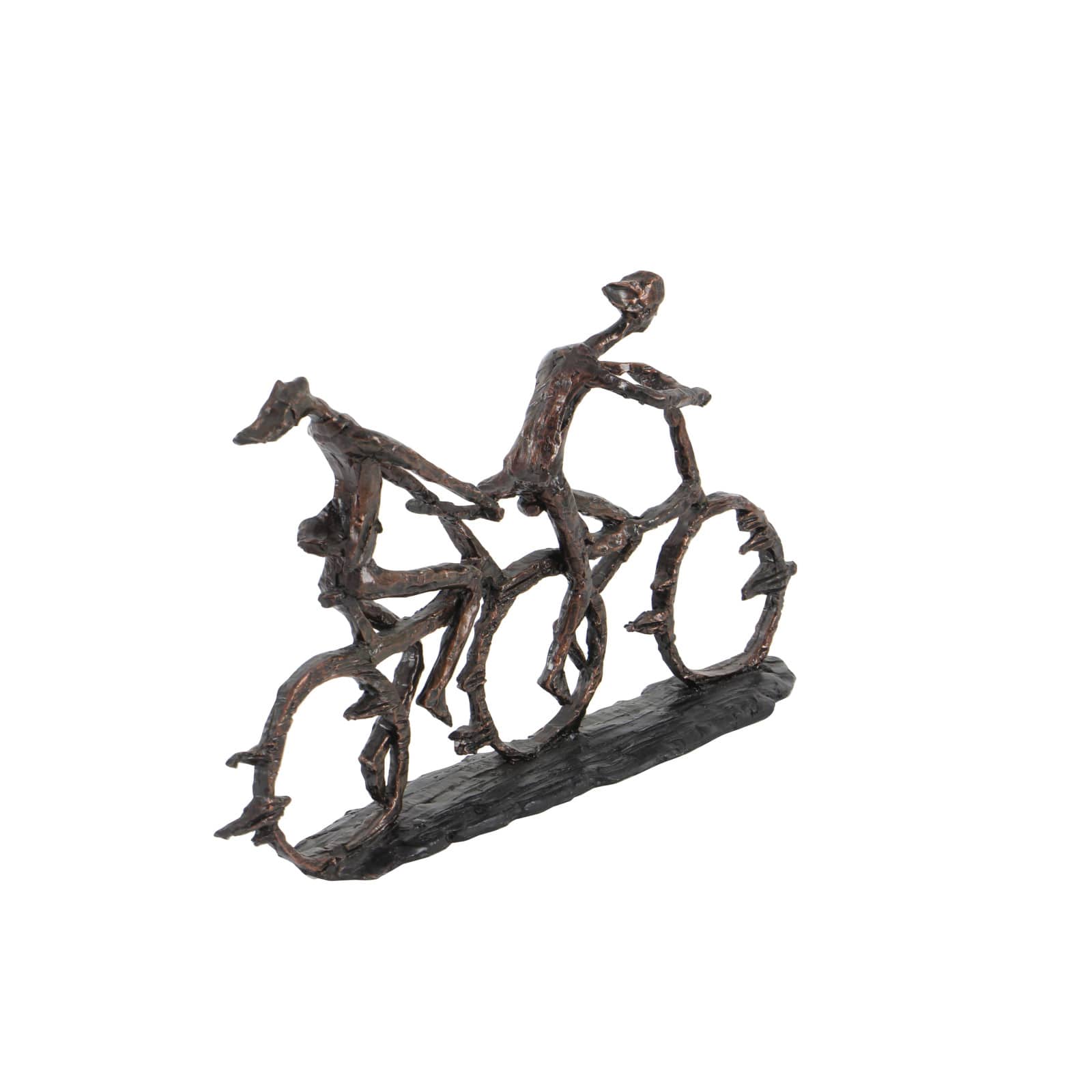 21" Brass Polystone Industrial Bicycle Sculpture