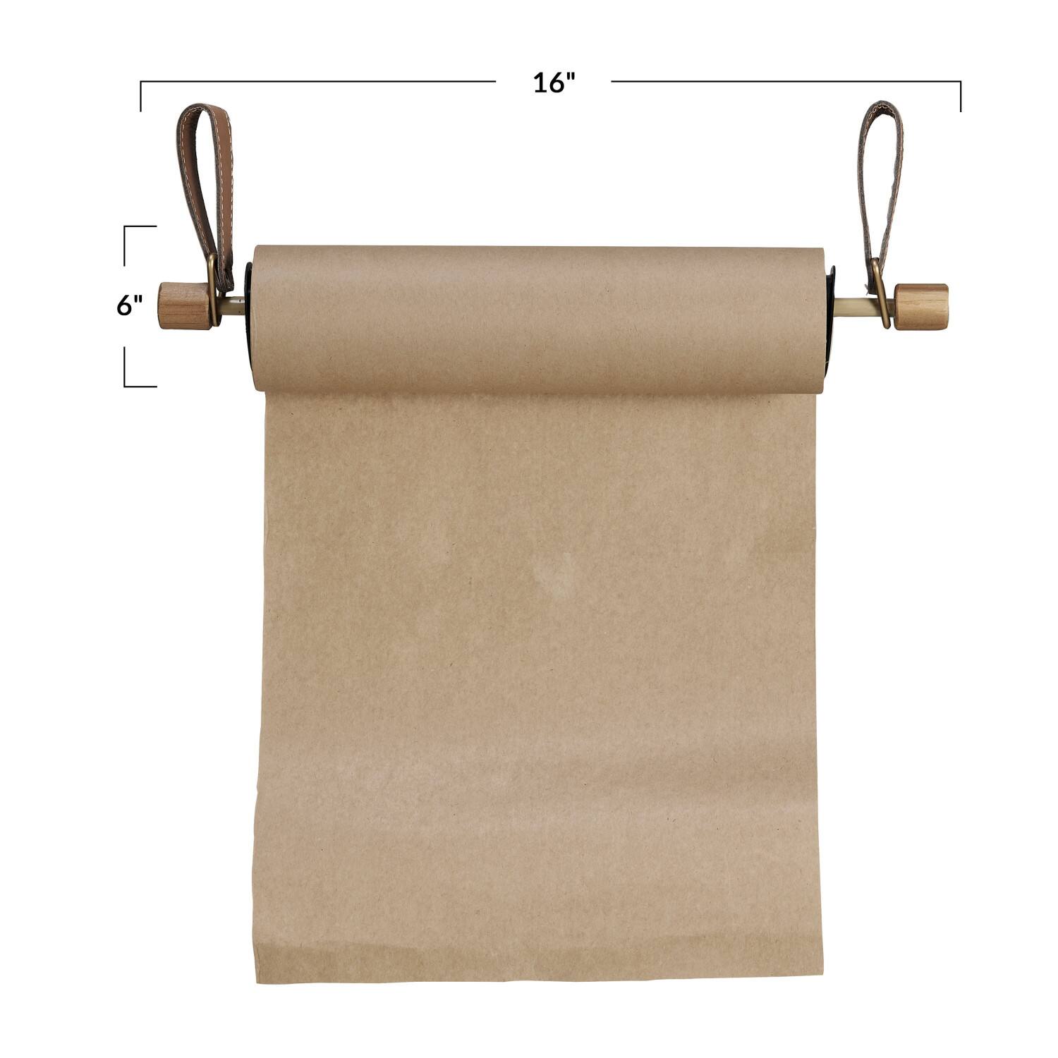 Hello Honey® Natural Wood Wall Mounted Paper Dispenser with Paper Roll