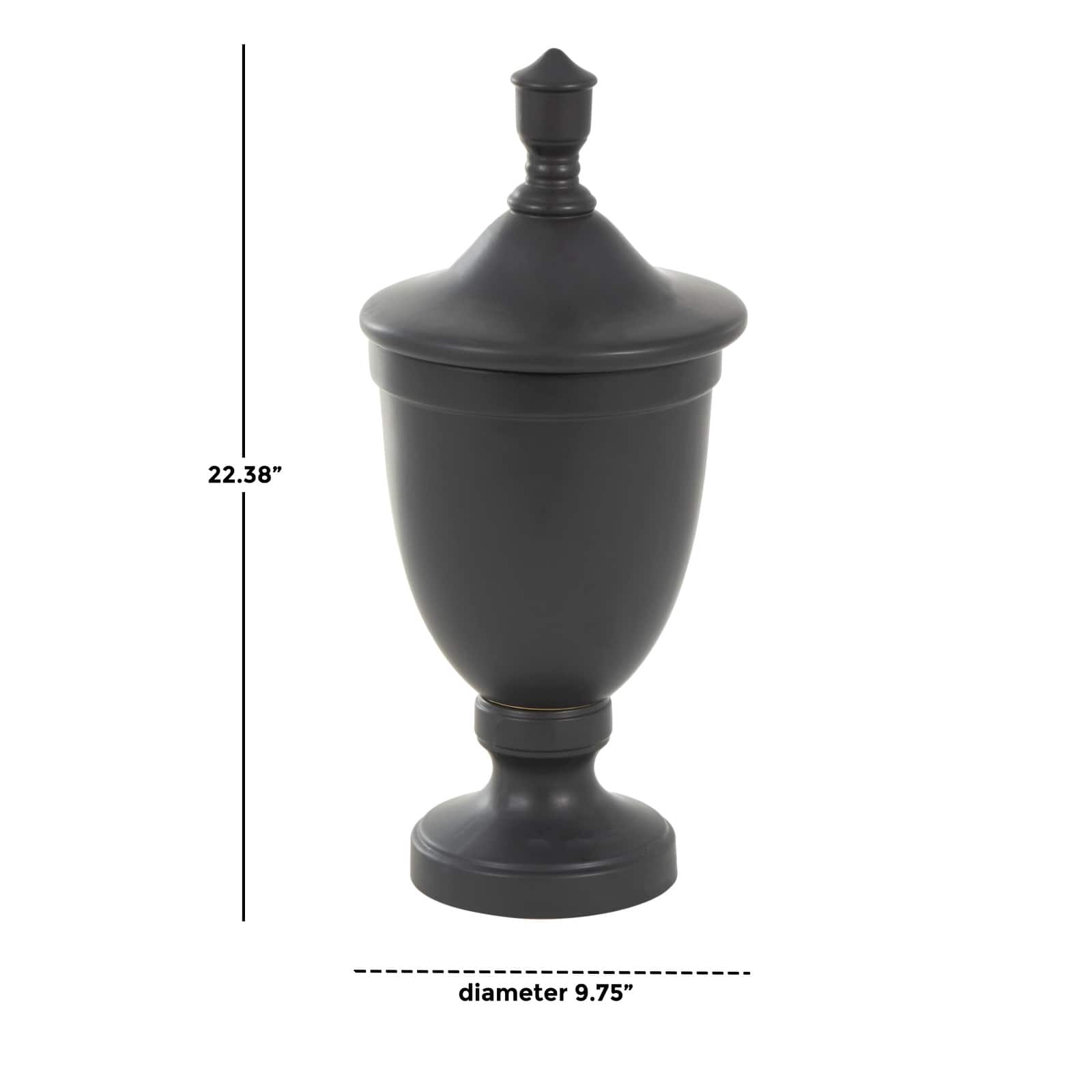 Ceramic Fluted Urn-Shaped Living Room Decorative Jar with Lid