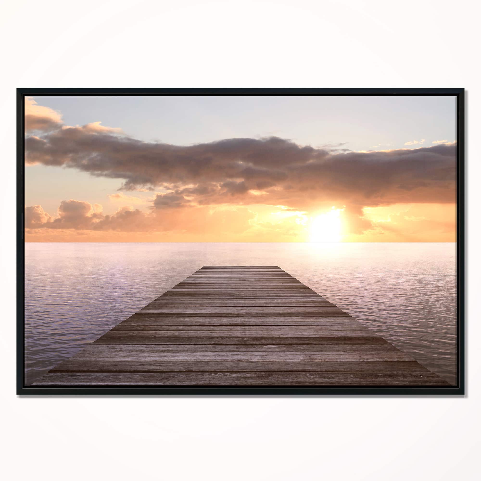 Designart - Yellow Sea and Brown Pier
