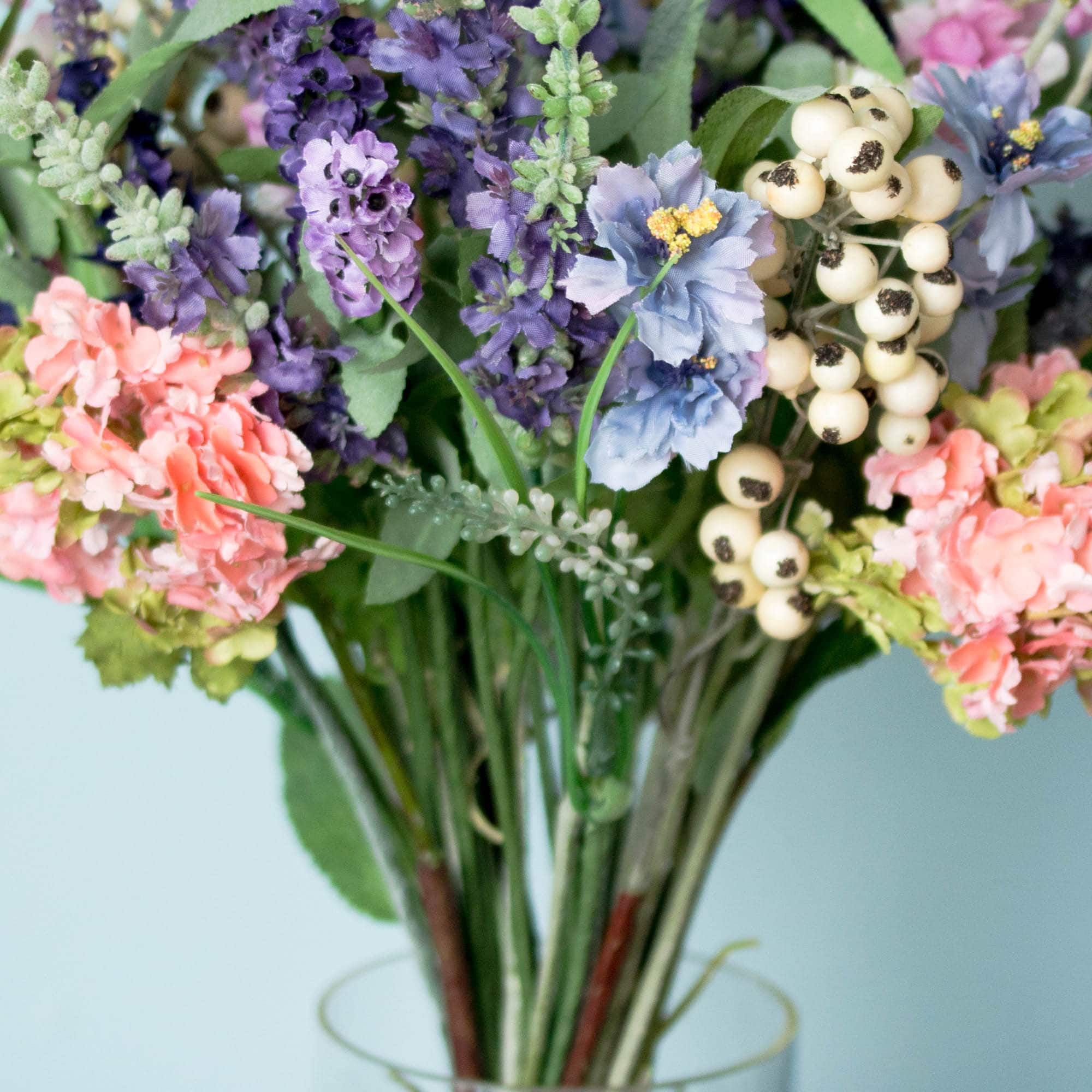 16" Lavender & Hydrangea Arrangement in Vase