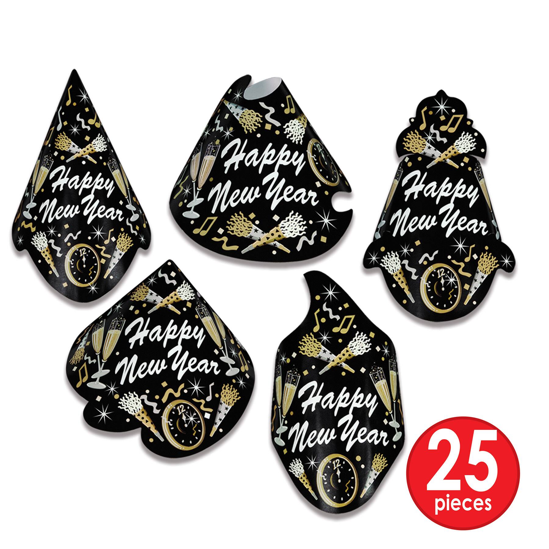 Beistle Black New Year Tymes Party Favor for 50