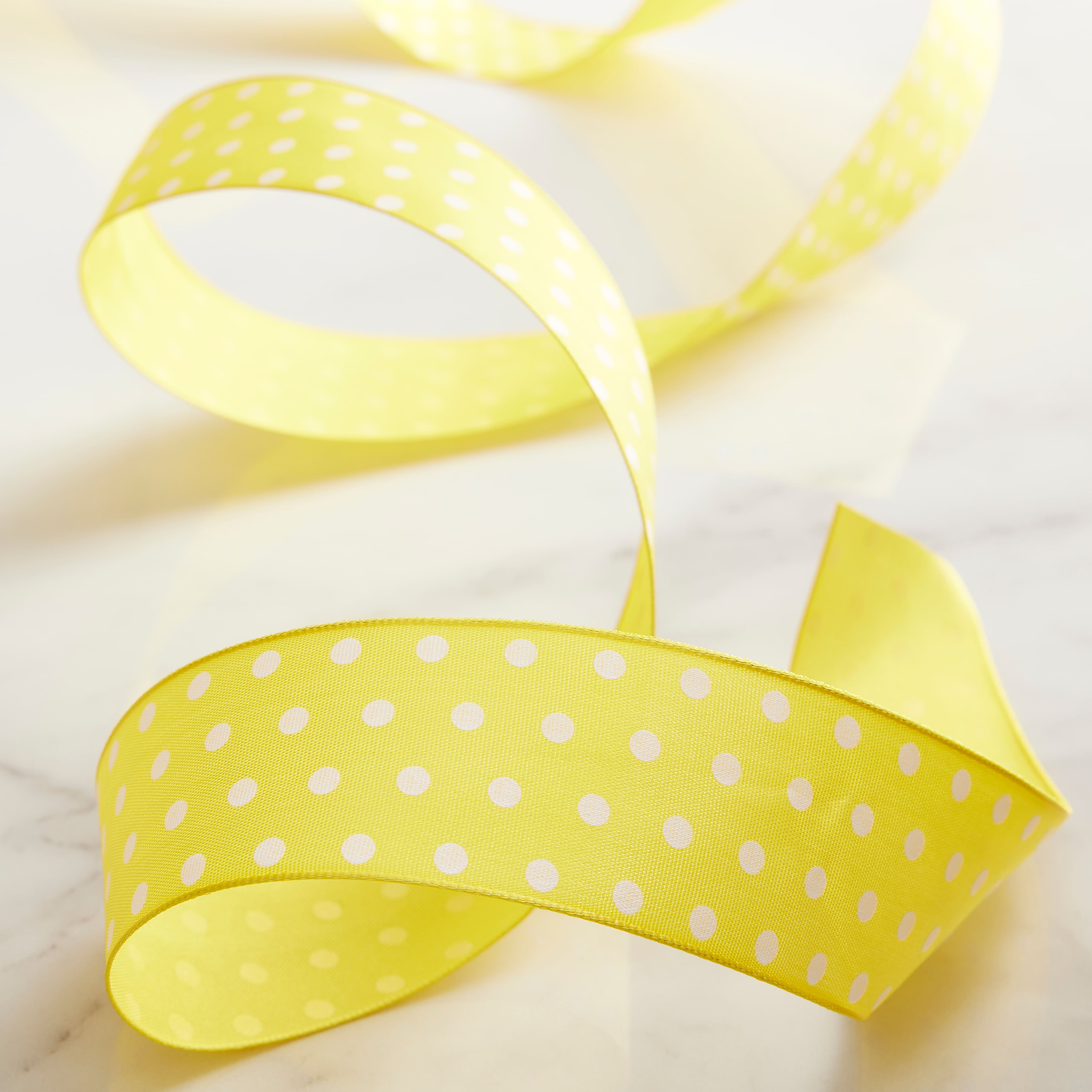12 Pack: 1.5" x 3yd. Sheer Wired Polka Dot Ribbon by Celebrate It®