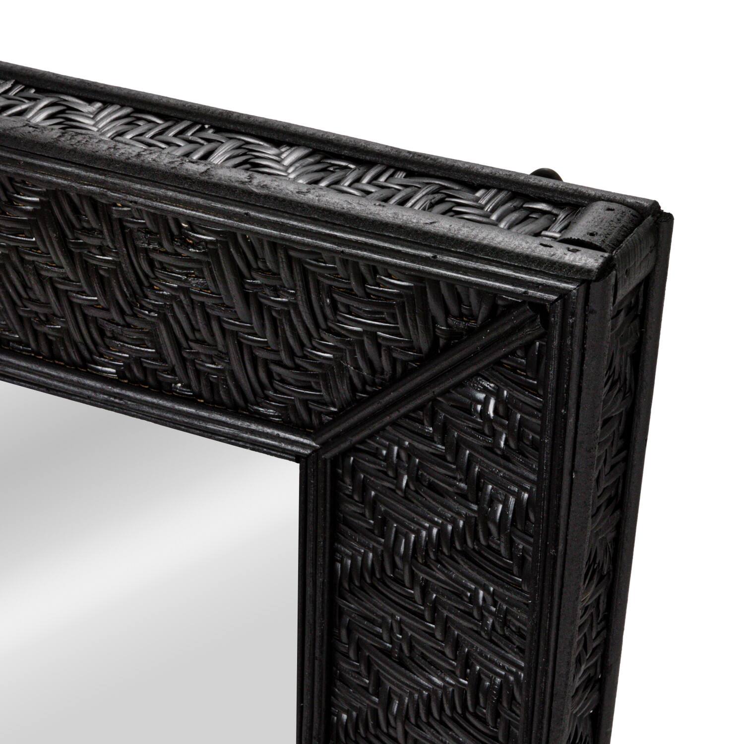 Hello Honey® 25.5" Handwoven Rattan Rectangle Wall Mirror
