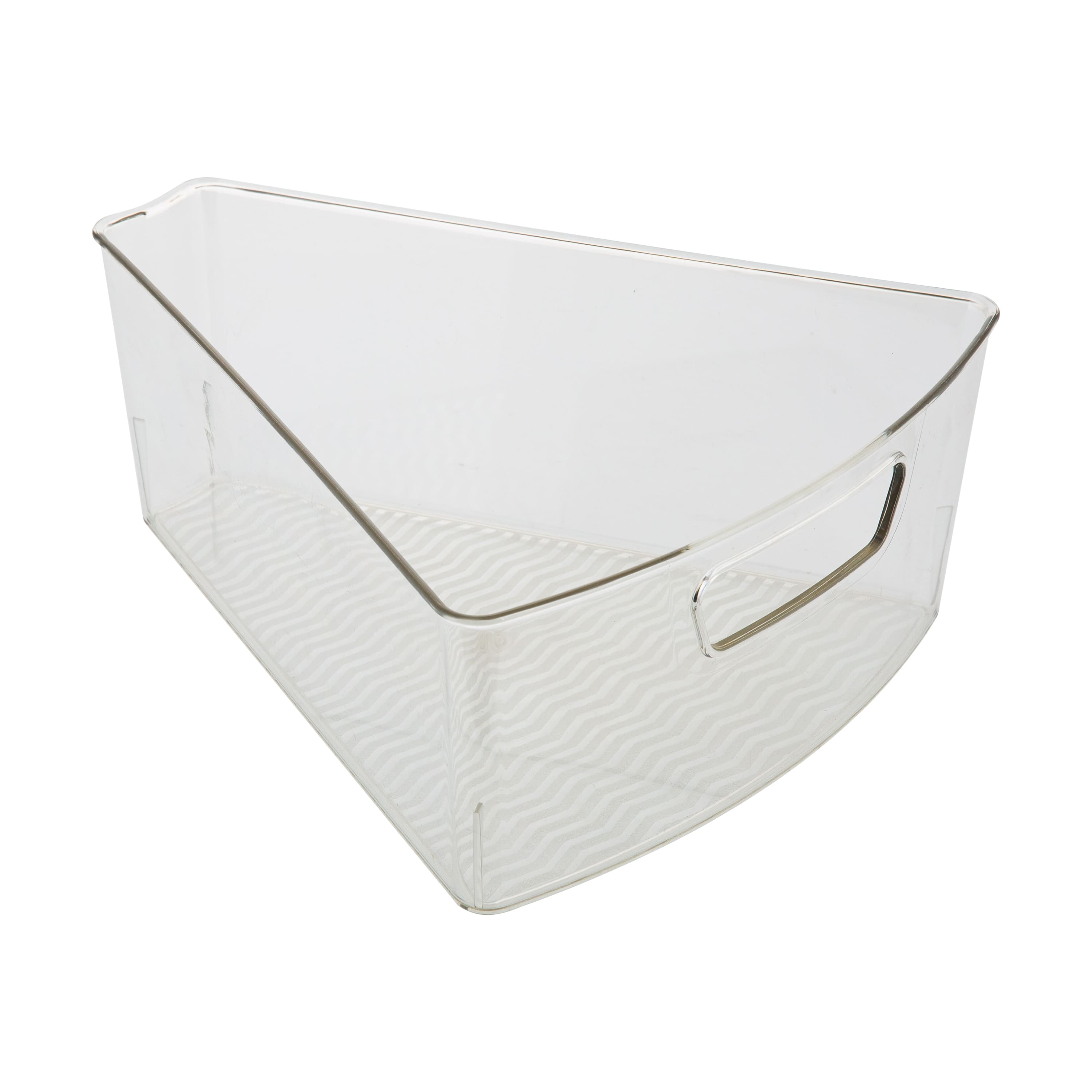 Kitchen Details Clear Triangular Lazy Susan Organizer Bins, 2ct.