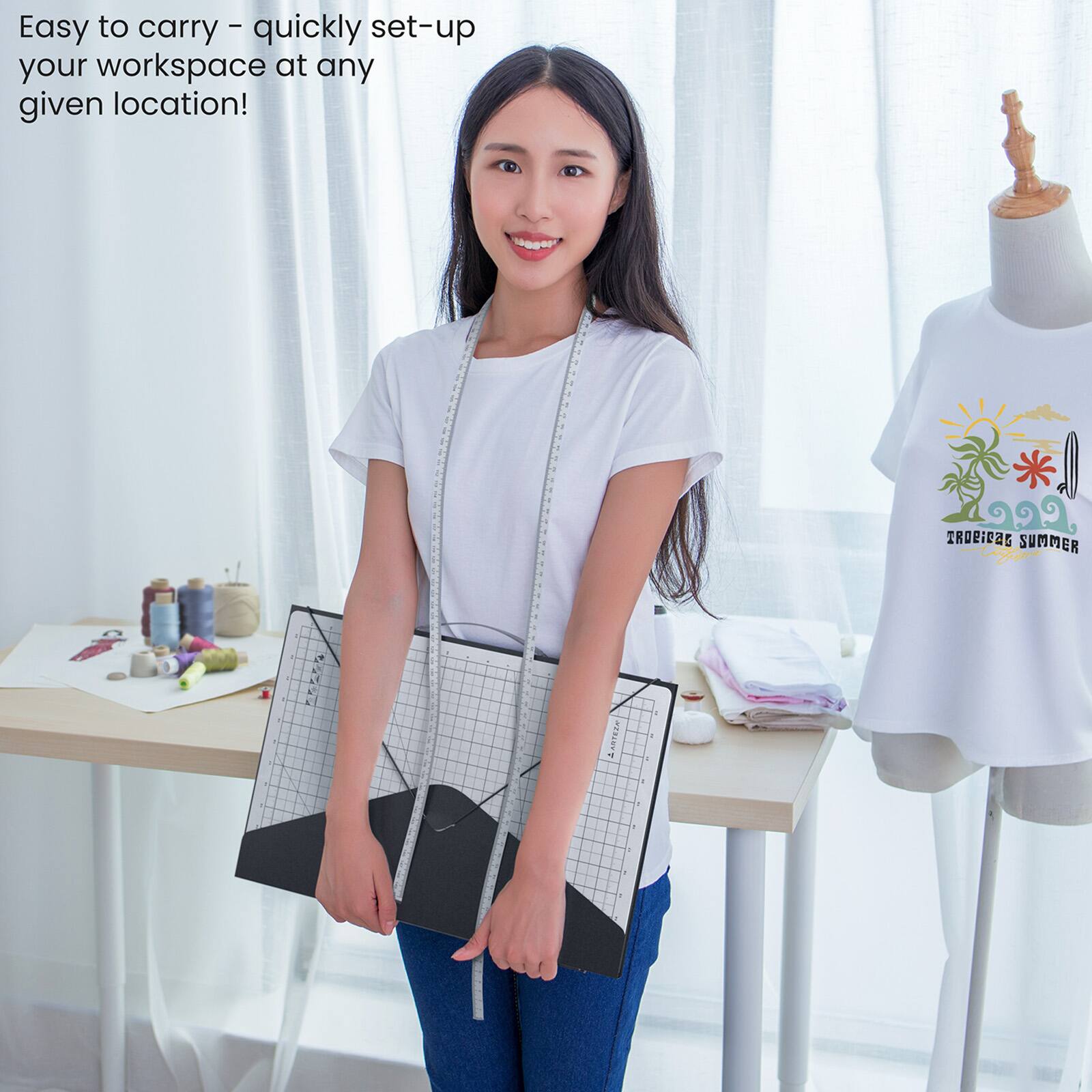 Arteza® Fold & Stow T-Shirt Alignment & Cutting Mat Set