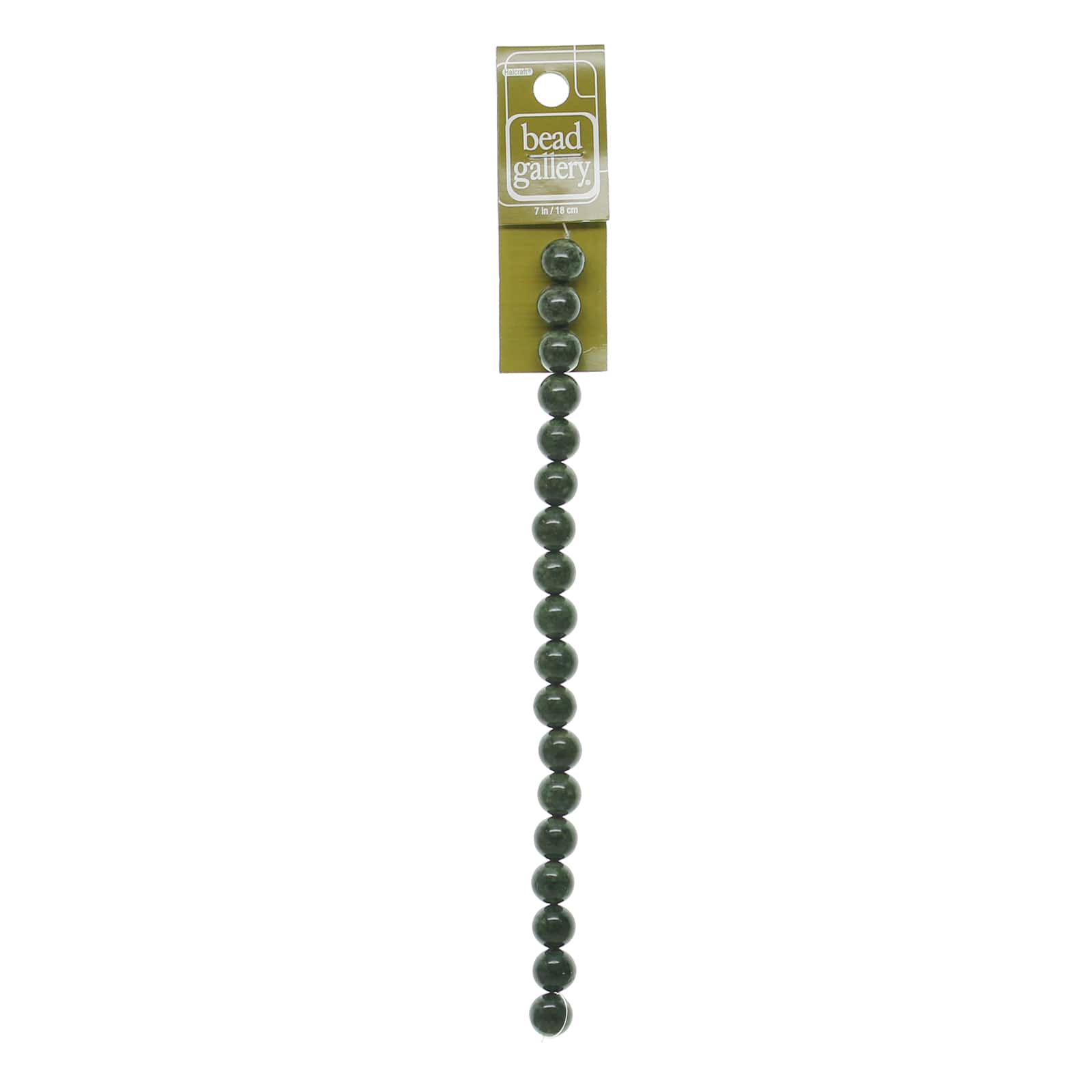 12 Pack: Green Round Stone Beads, 10mm by Bead Landing™