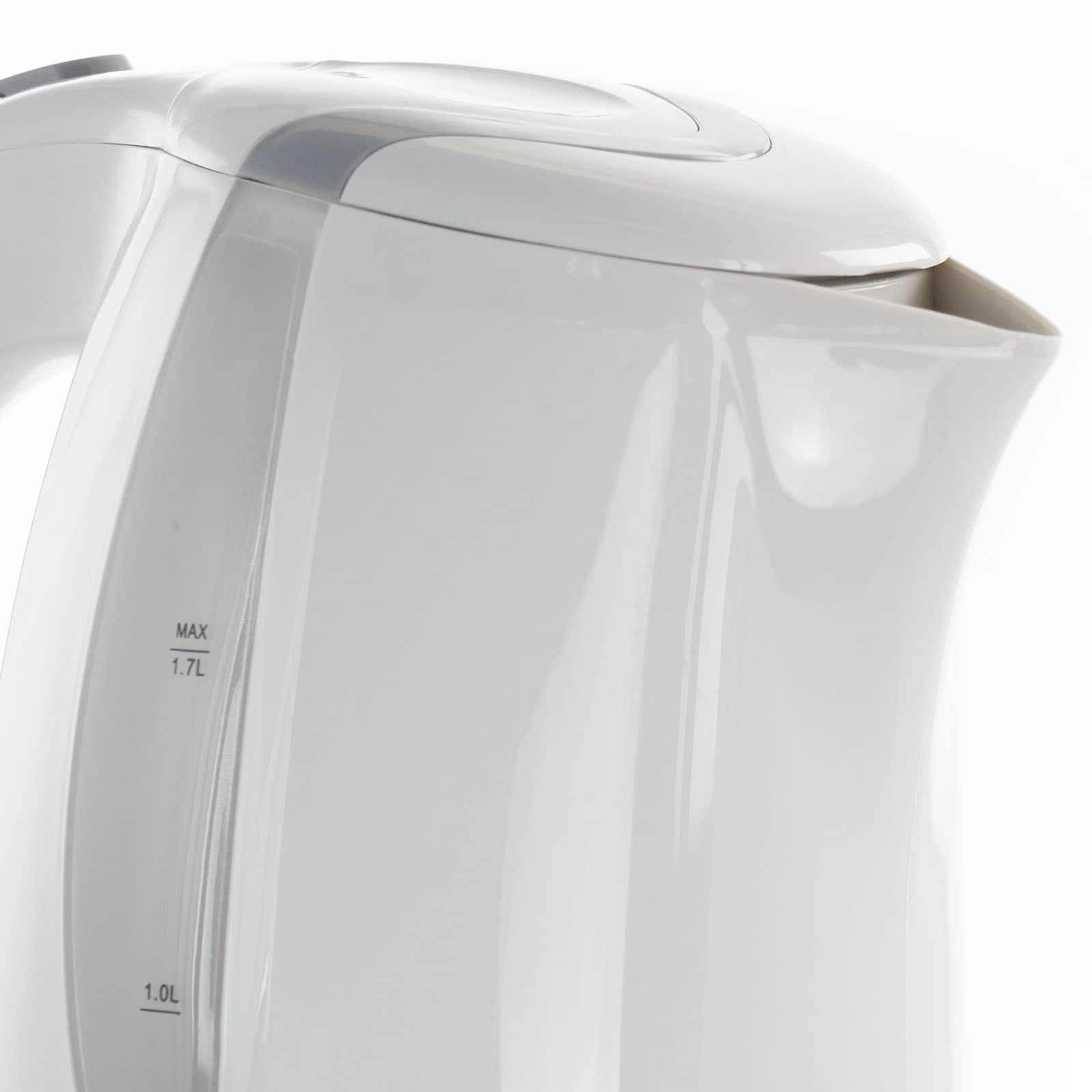 MegaChef 1.7L White Plastic Electric Tea Kettle