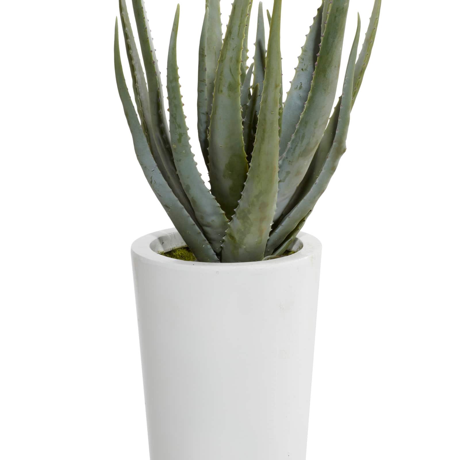 3ft. Contemporary Style Succulent Artificial Foliage in White Pot