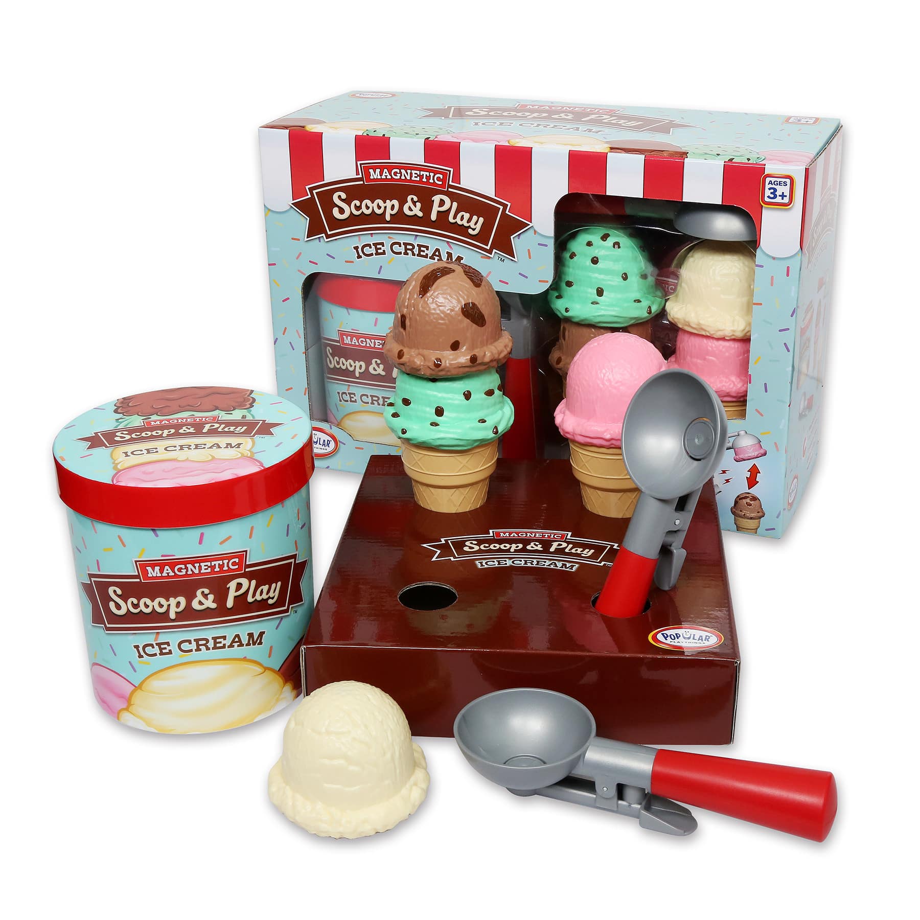 Popular Playthings® Magnetic Scoop & Play Ice Cream Set