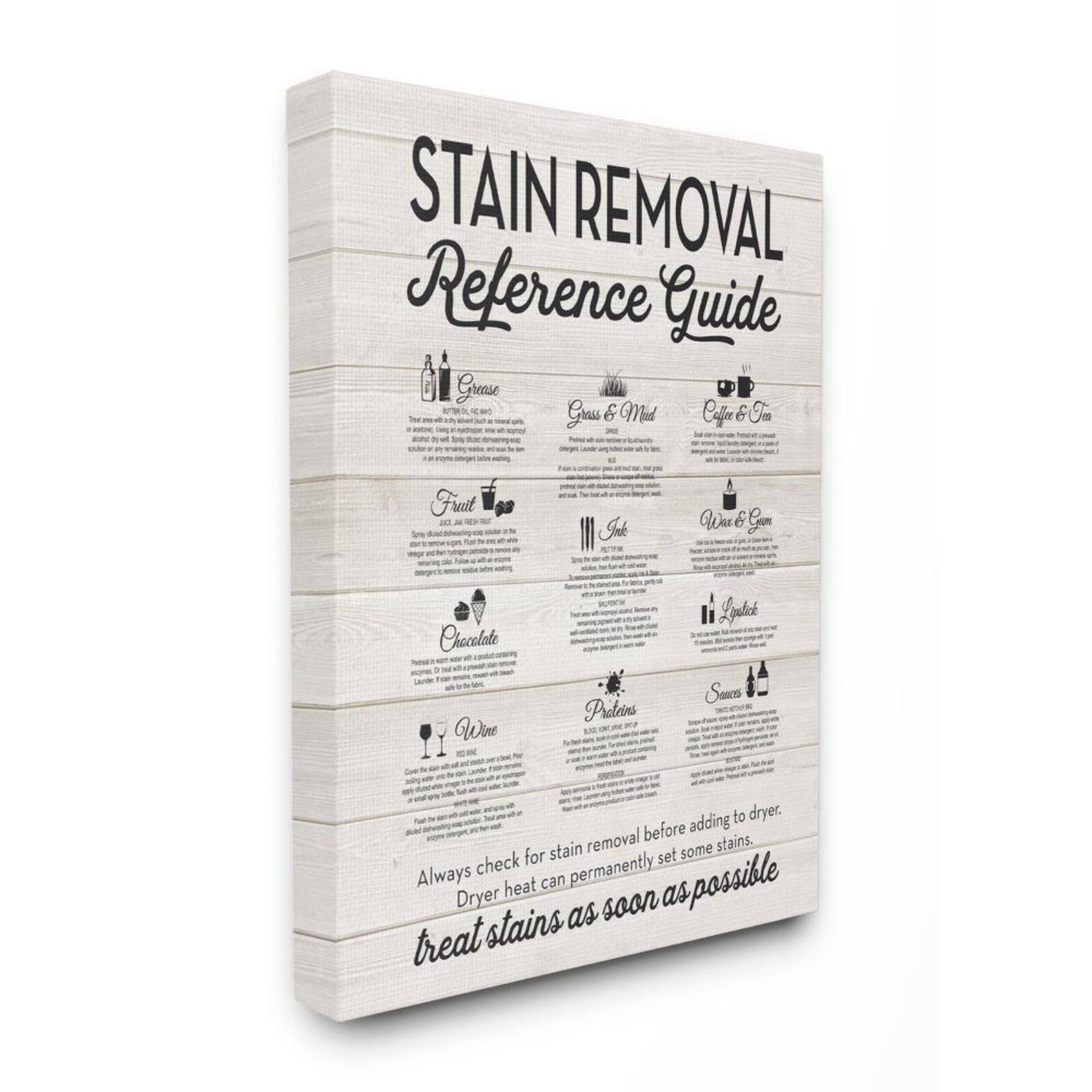 Stupell Industries Stain Removal Reference Canvas Wall Art