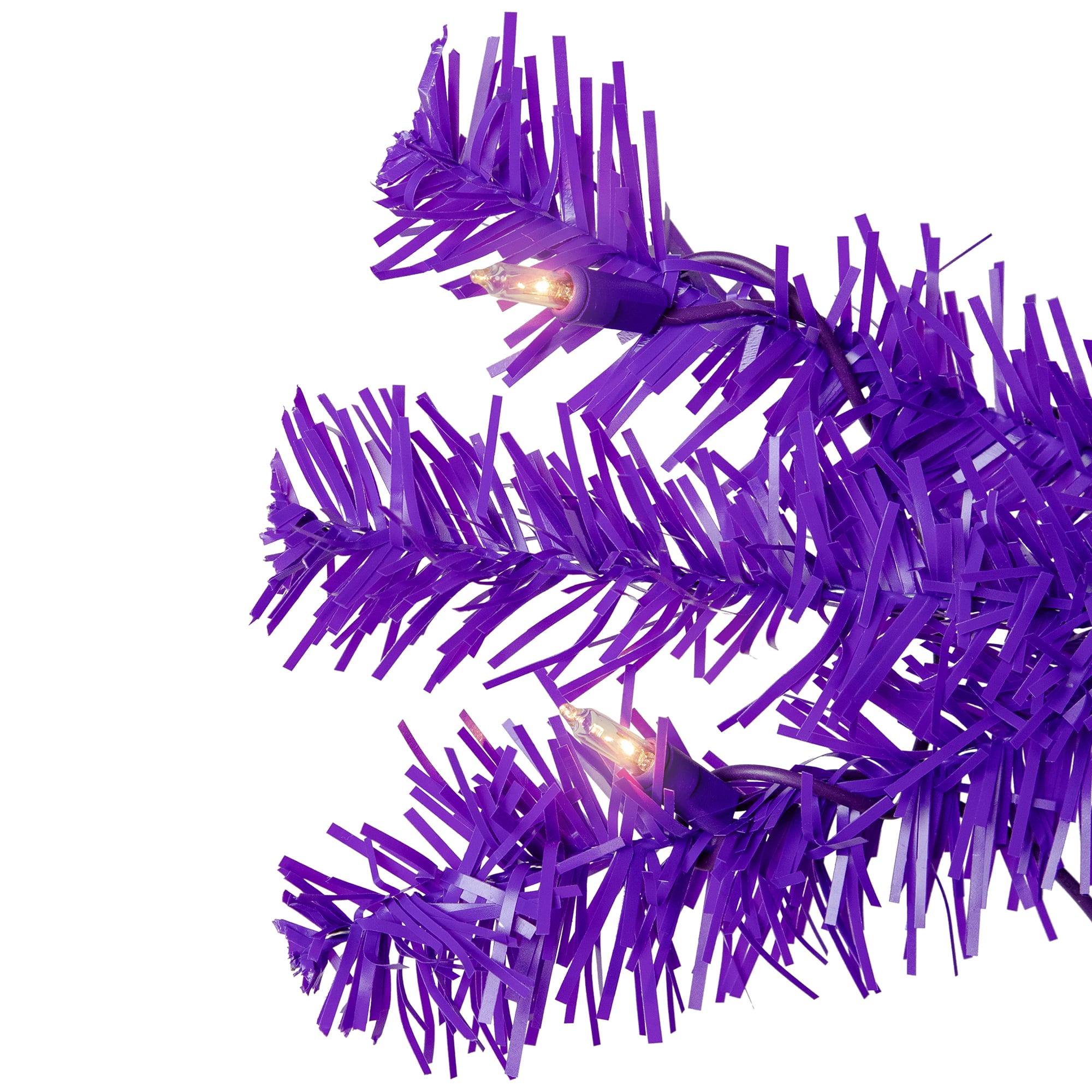 7ft. Pre-Lit Purple Pine Artificial Christmas Tree, Clear Lights