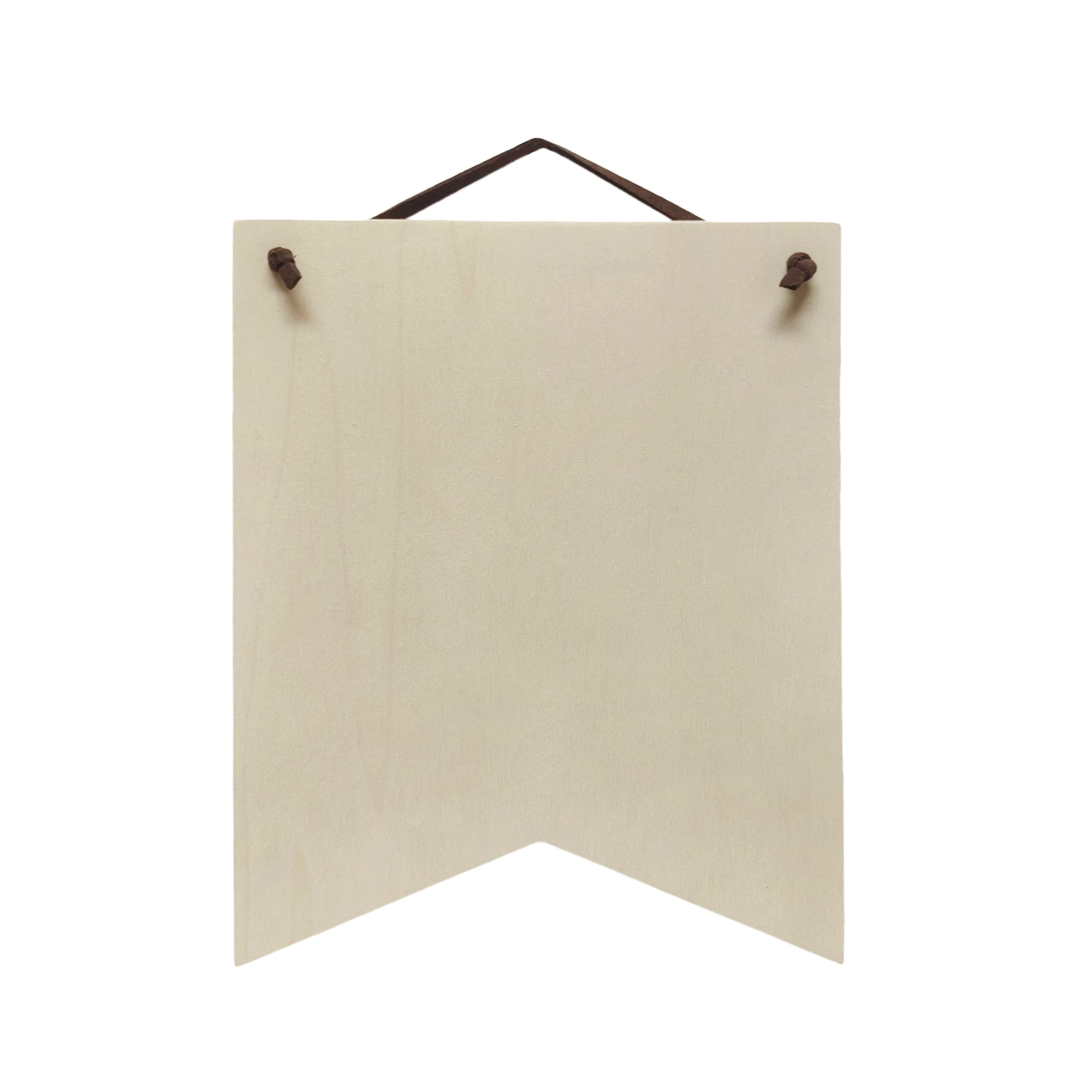 12 Pack: 8" Unfinished Ribbon Plywood Plaque by Make Market®