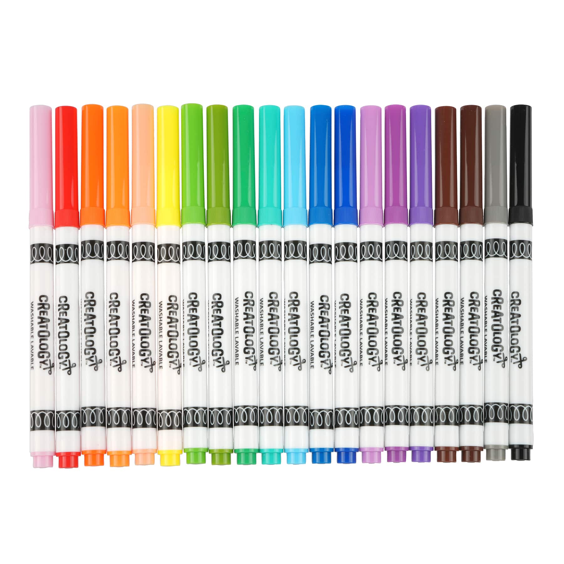 20 Colour Round Tip Washable Marker Set by Creatology®