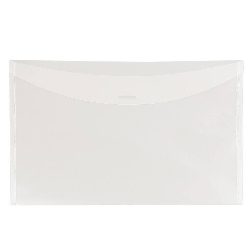 JAM Paper 6" x 9" Clear Plastic Tuck Flap Closure Envelopes, 12ct.