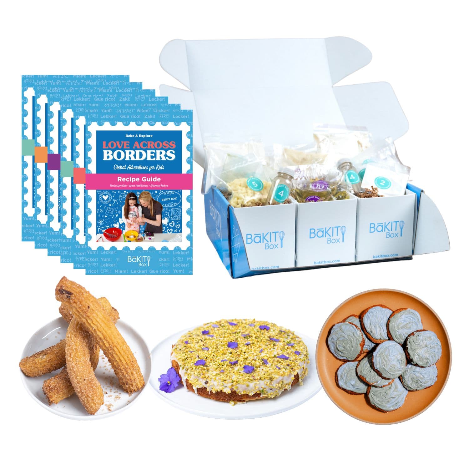 BāKIT Box Bake the World Bundle Kids Baking Activity Kit, 3 Global Recipes