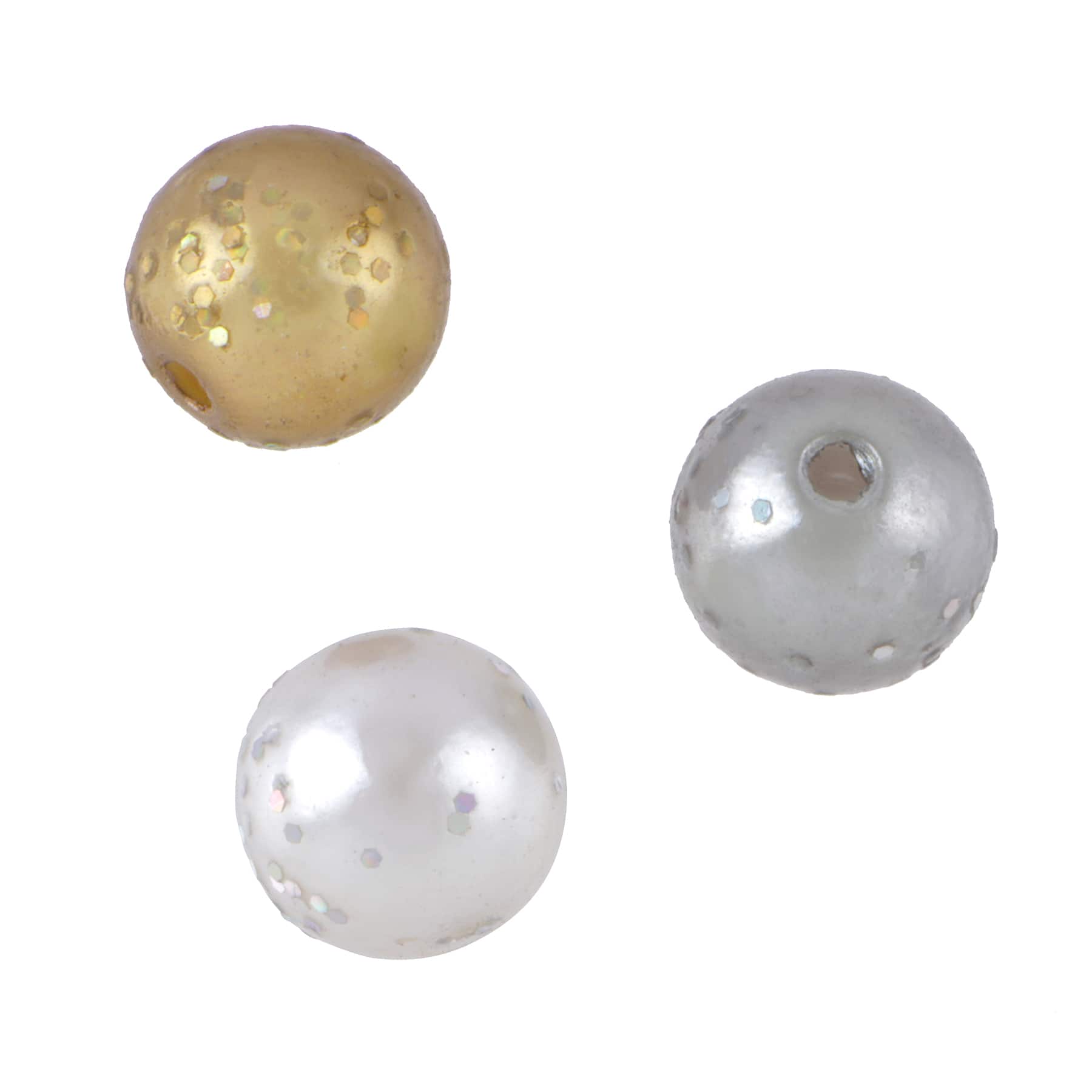 9.5" Ivory, Silver & Champagne Pearl Plastic Beads, 250ct. by Bead Landing™